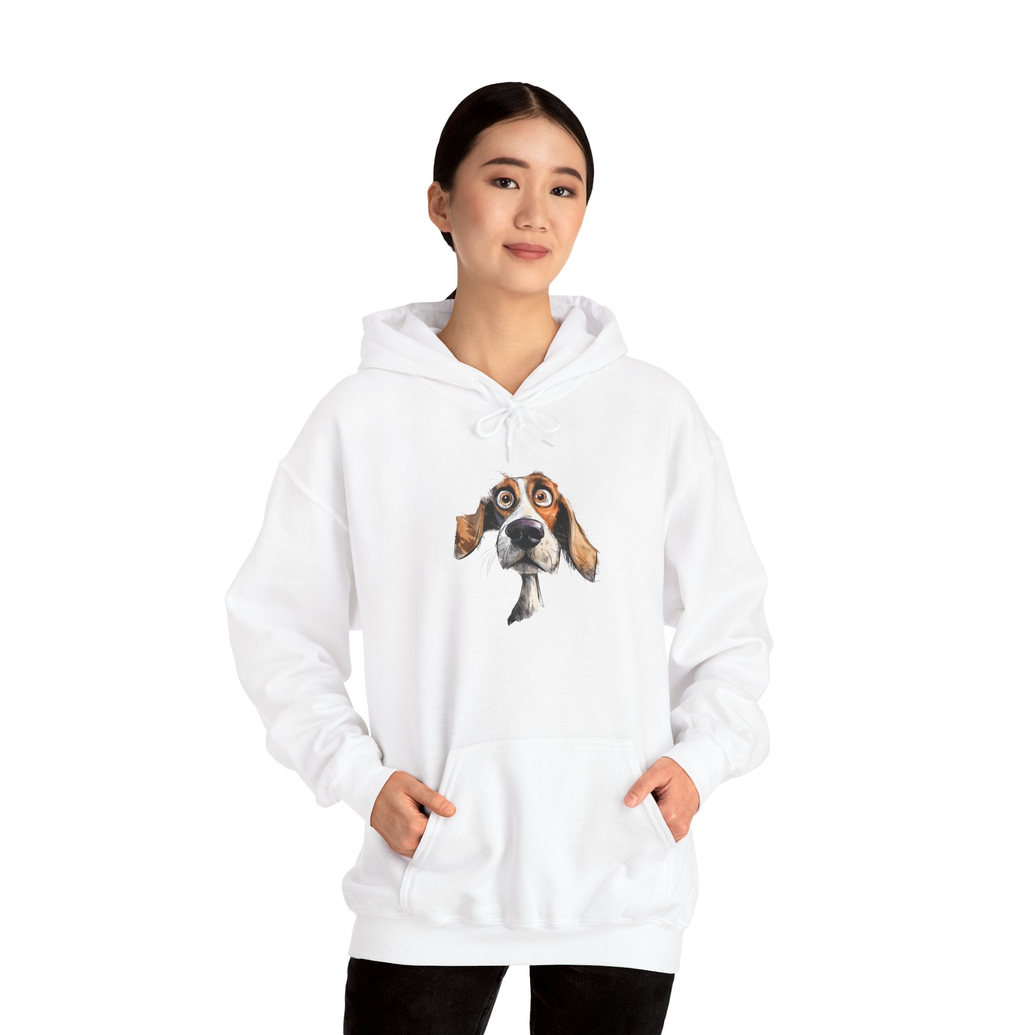 Basset Hound Portrait Hoodie - Cute Dog Face Pullover