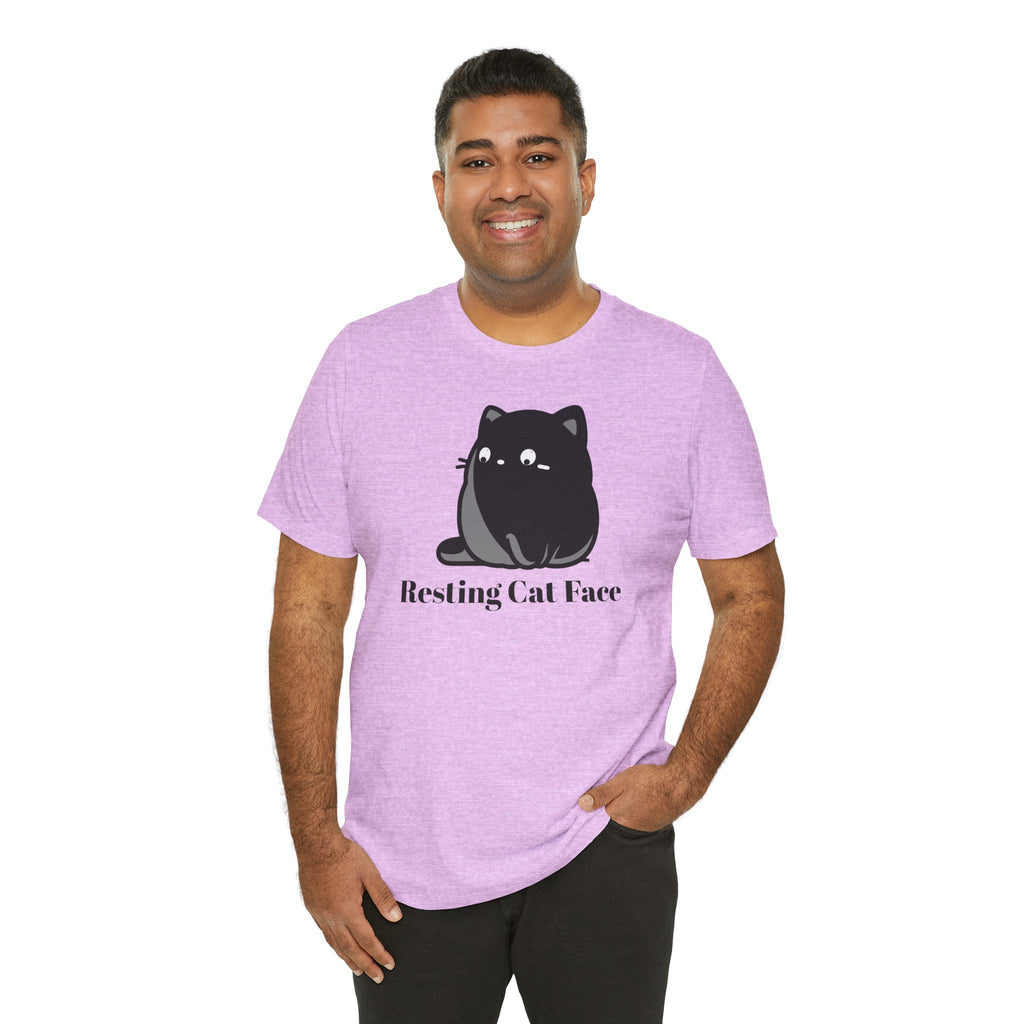 Resting Cat Face Tee – Cute Black Cat Graphic T-Shirt