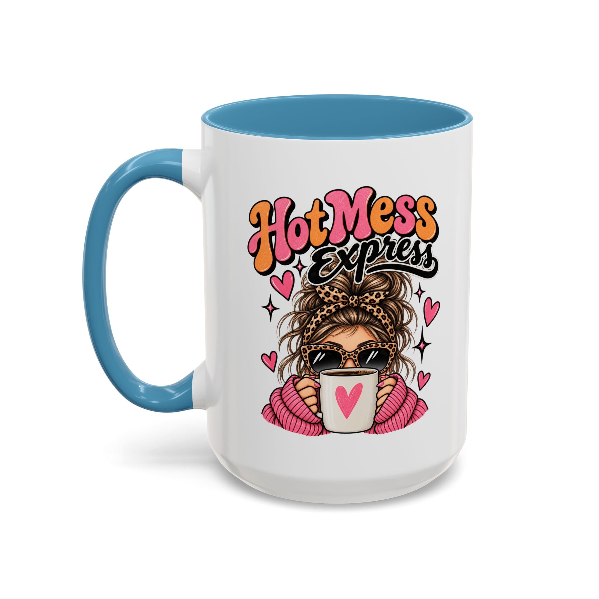 Hot Mess Express Coffee Mug — Funny Retro Girl Coffee Cup (11/15oz)