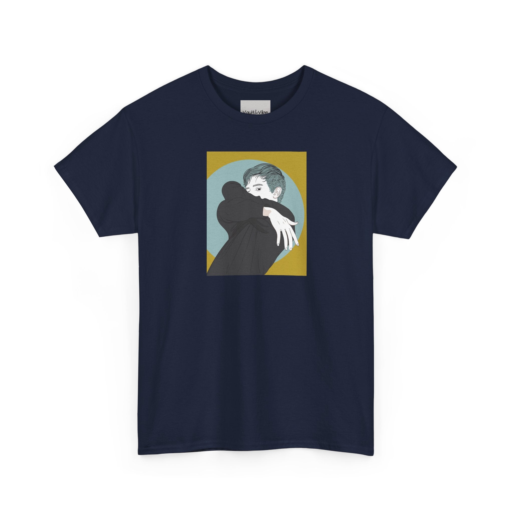 Graphic Tee — Embrace Illustration Shirt (Minimalist Hug Art)