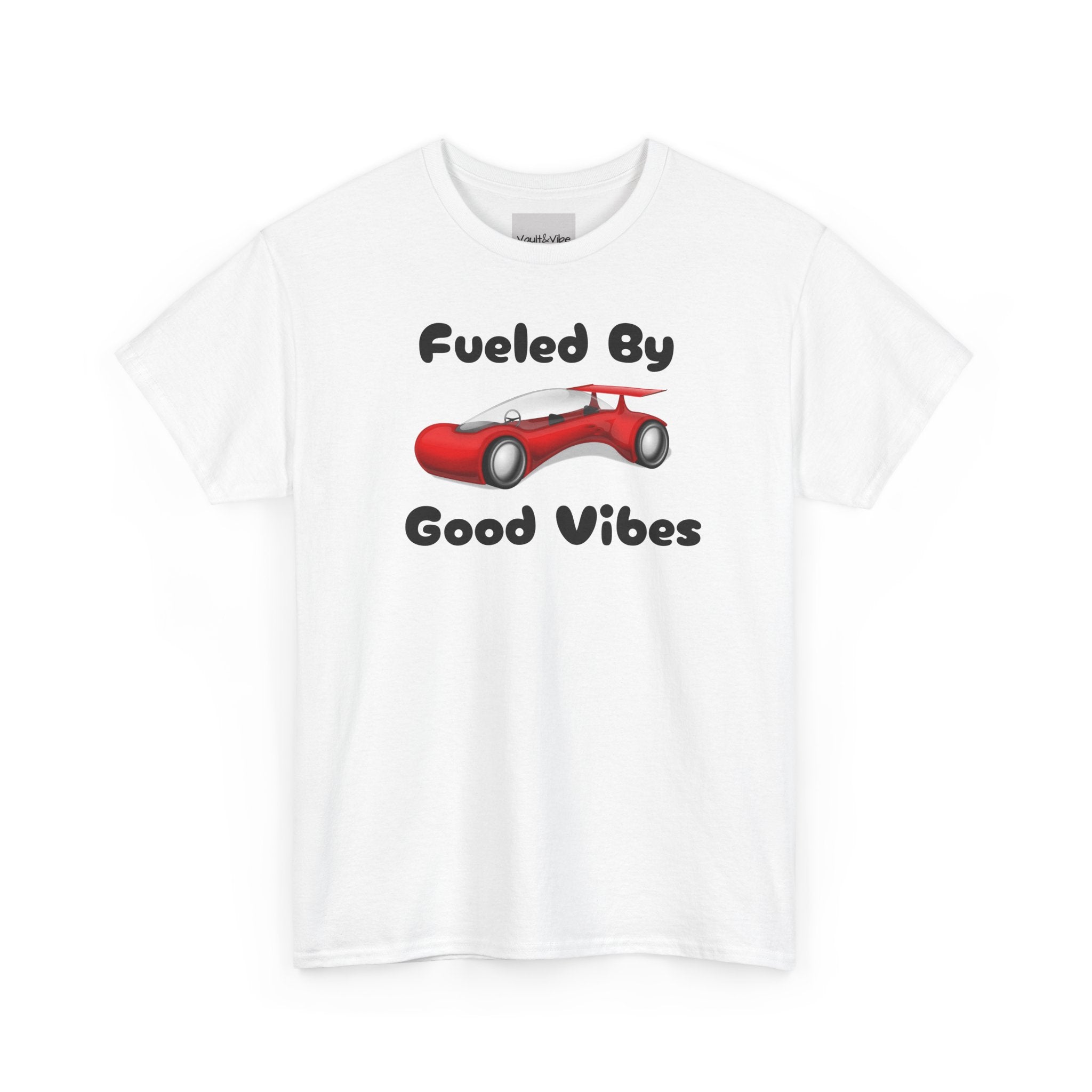 Fueled By Good Vibes T-Shirt — Cute Red Car Graphic Tee