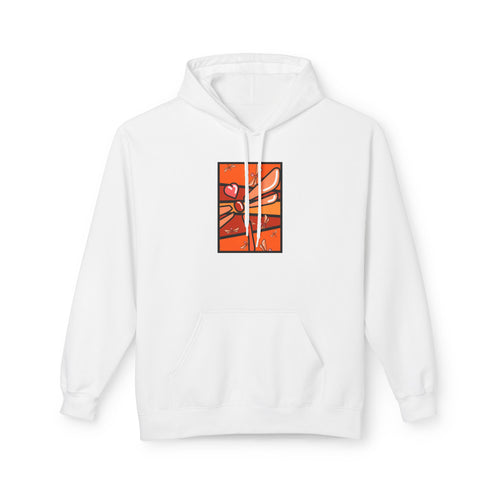 Abstract Heart Branch Hoodie — Autumn Floral Graphic Pullover