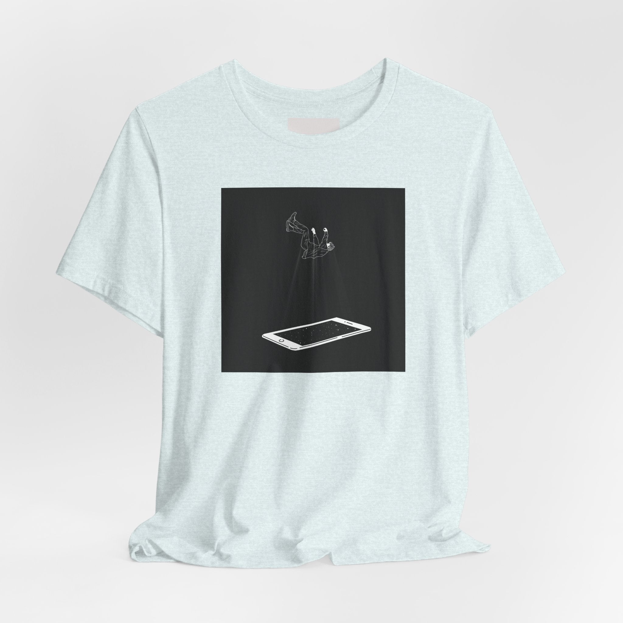 T-Shirt — Minimalist Phone Abduction Illustration Tee