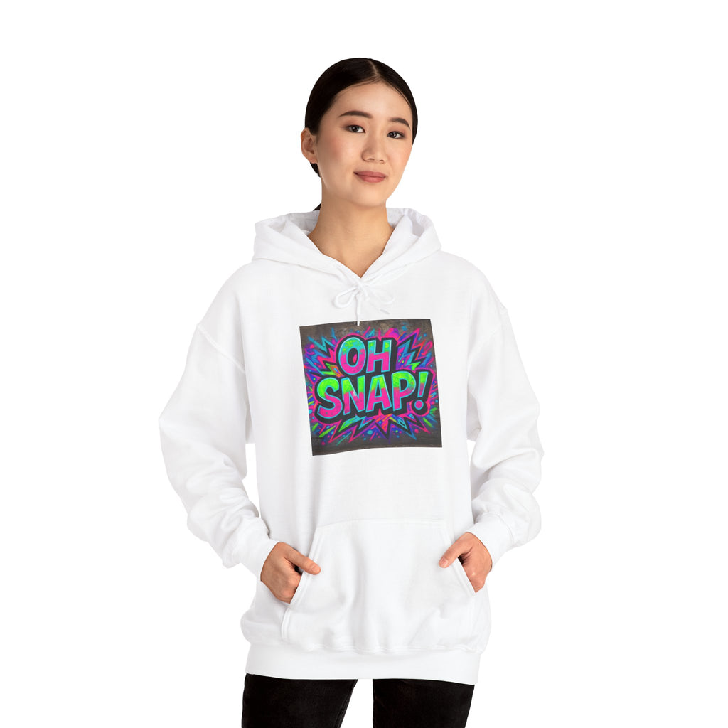Hoodie — Retro Pop 'OH SNAP!' Graphic Pullover
