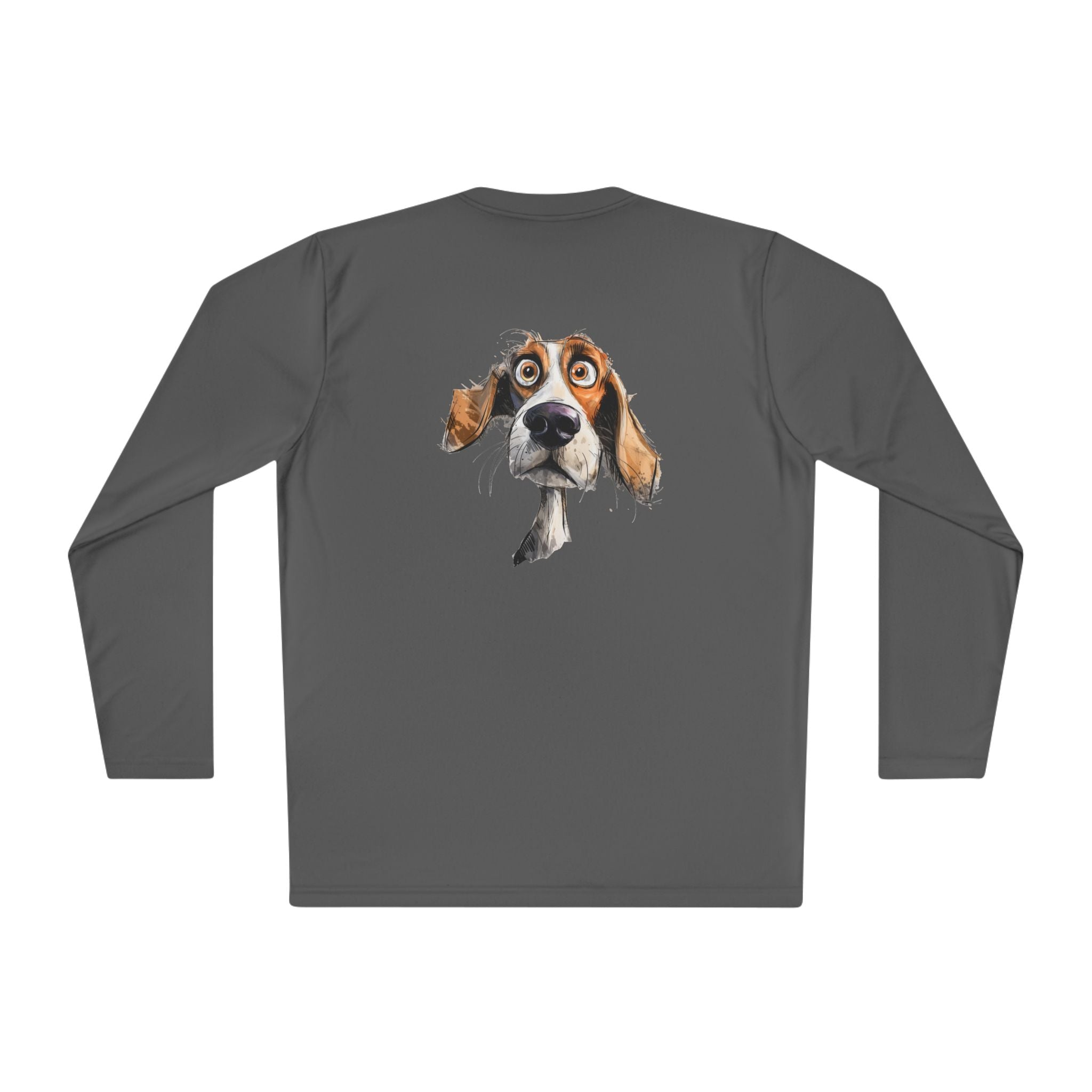 Basset Hound Face Long Sleeve Tee — Cute Cartoon Dog Graphic Shirt
