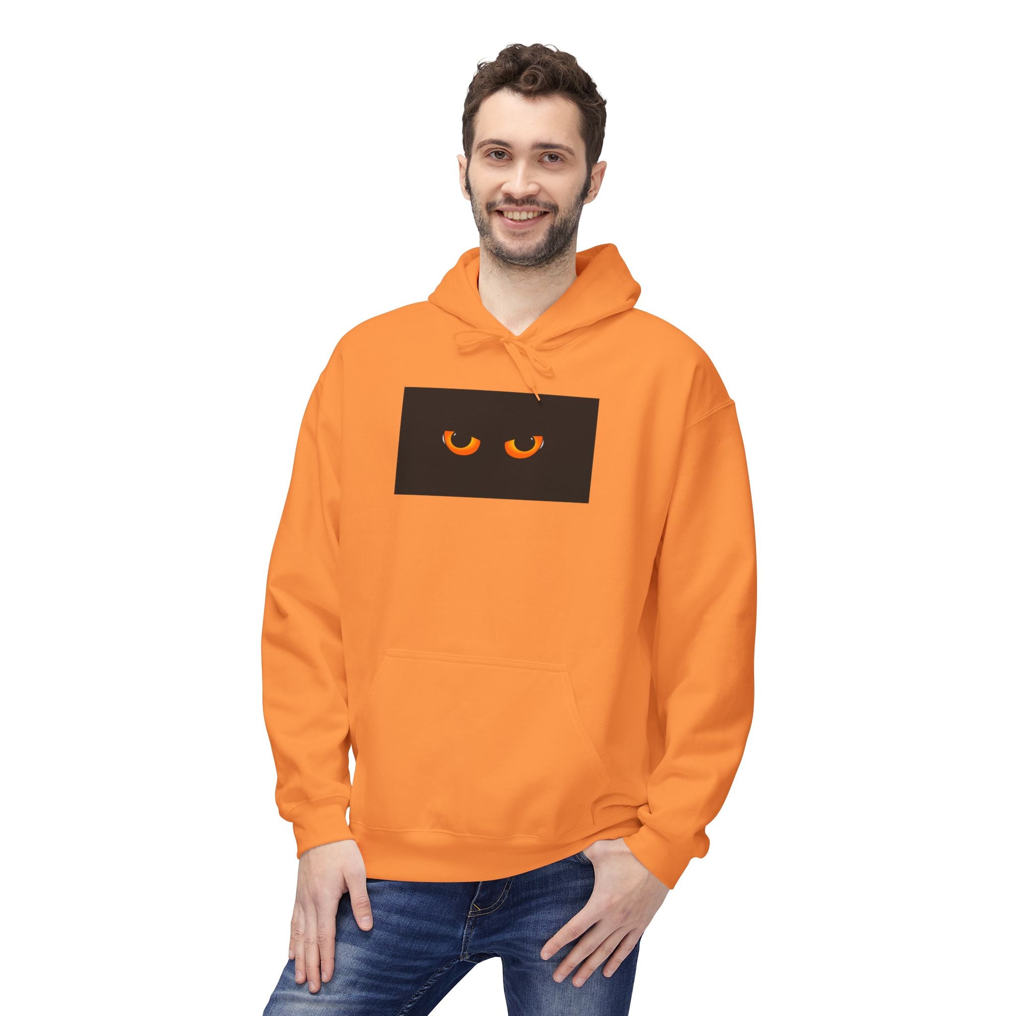 Hoodie - Peeking Cat Eyes Graphic Pullover