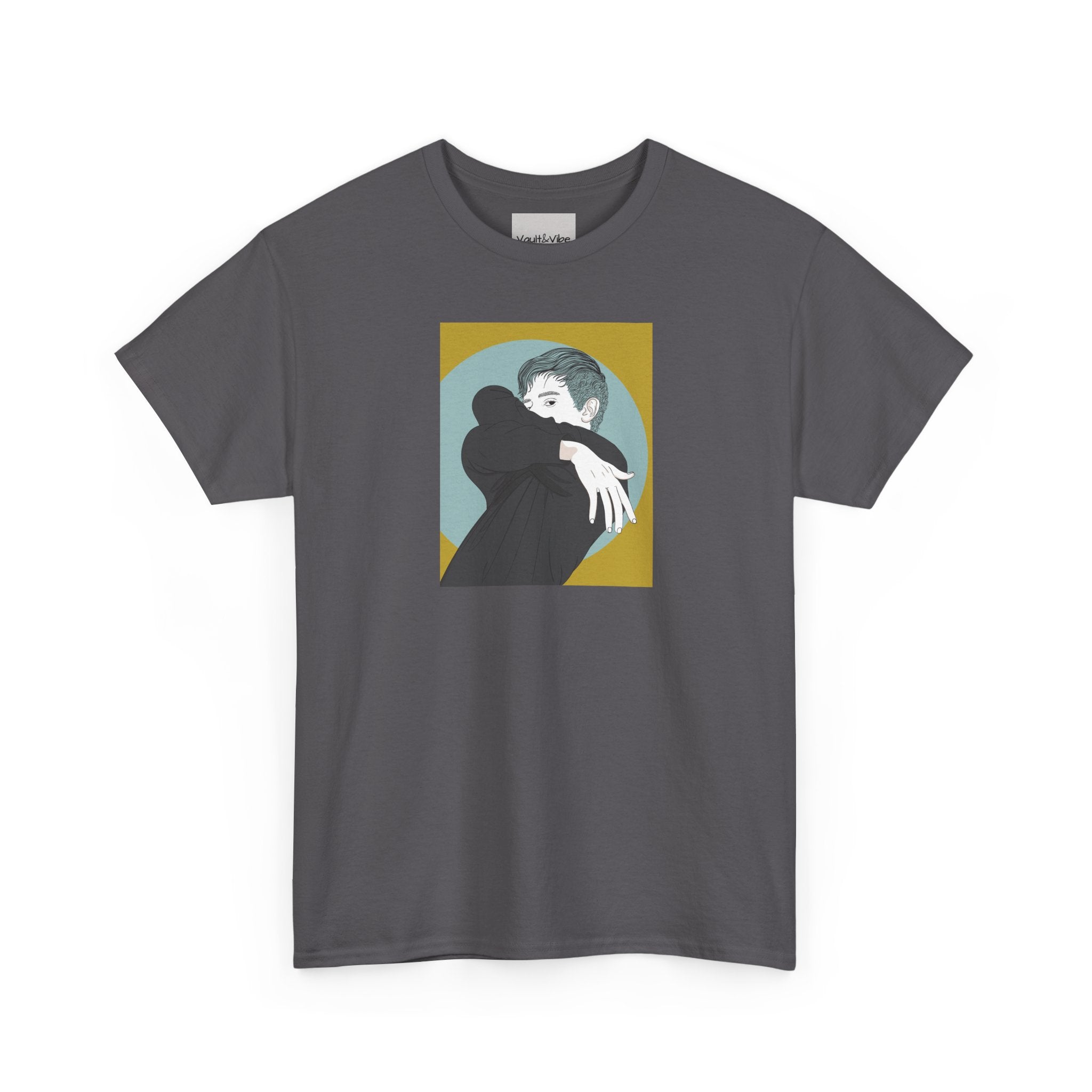 Graphic Tee — Embrace Illustration Shirt (Minimalist Hug Art)