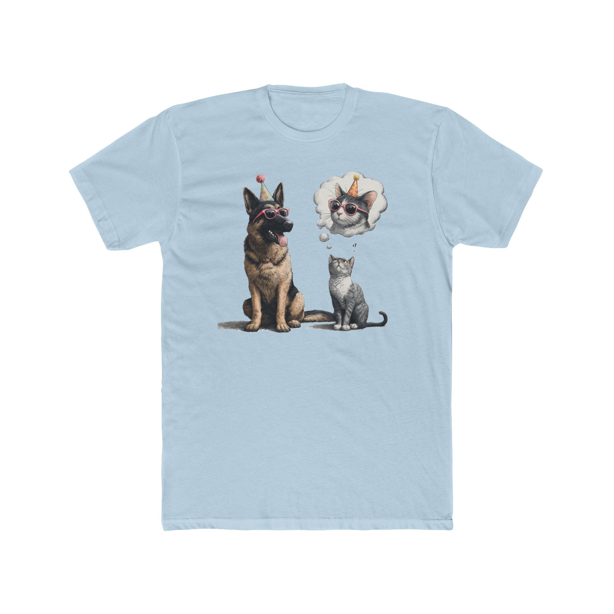 Dog and Cat Tee — Thought Bubble German Shephard Design
