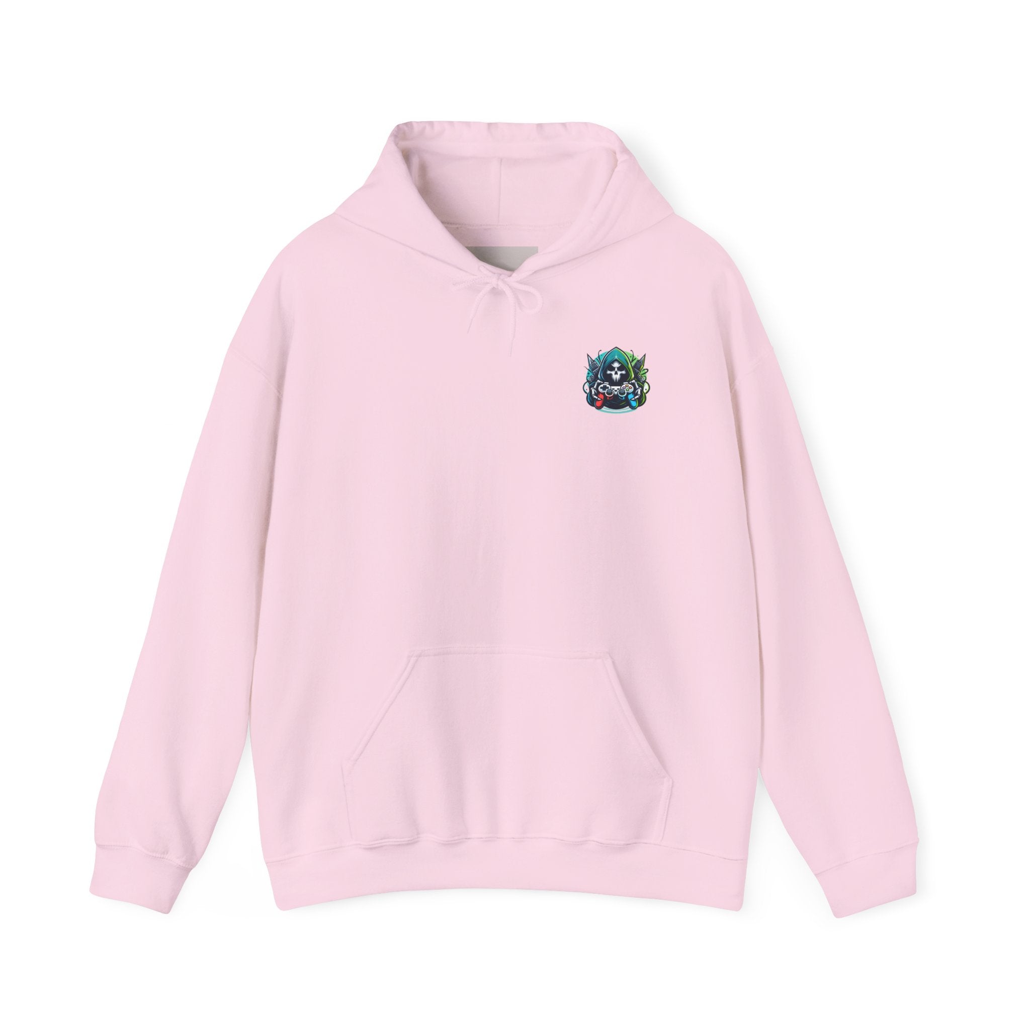 Gamer Grim Reaper Hoodie – Neon Controller Gaming Pullover