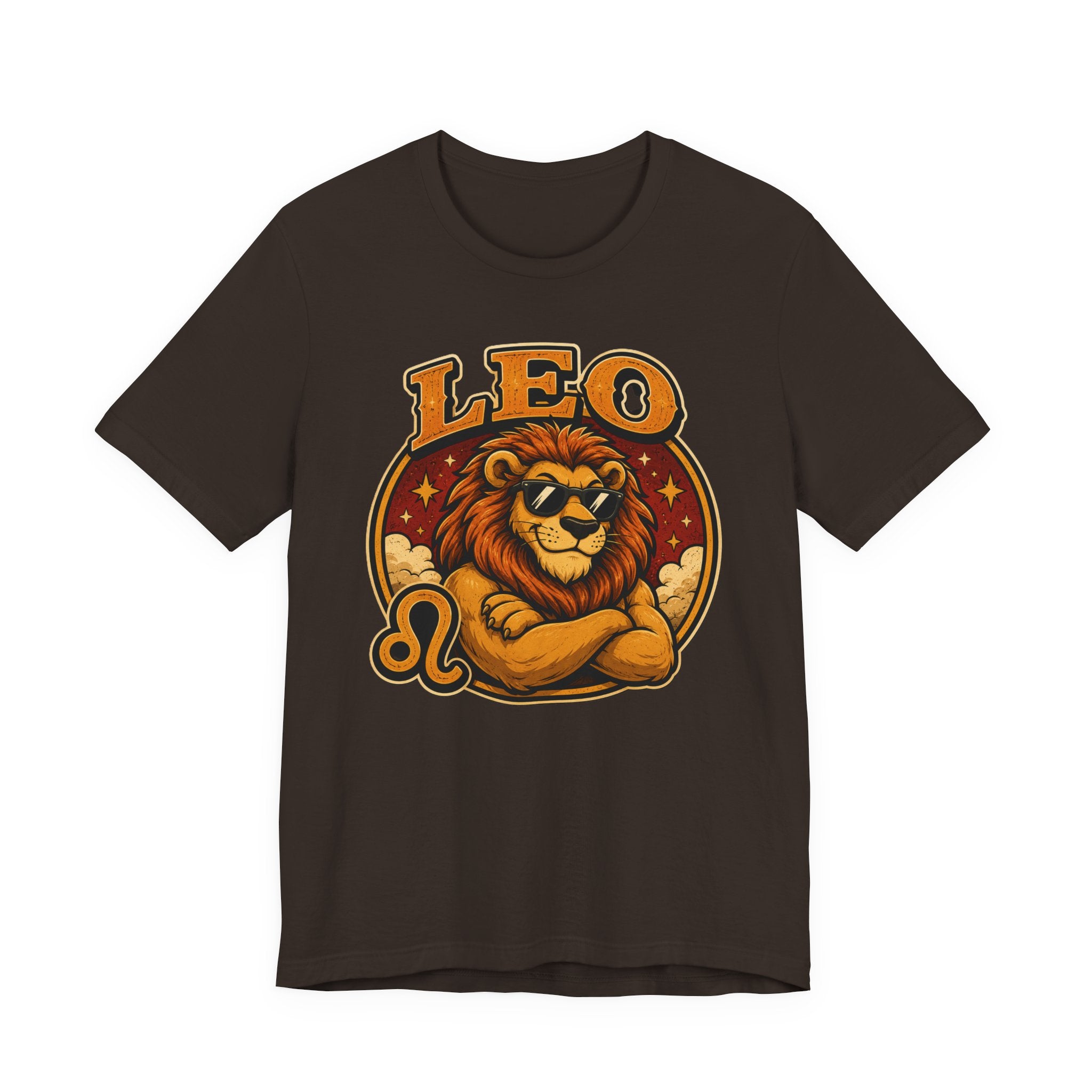 Leo Zodiac T‑Shirt — Retro Lion Astrology Tee (Leo Symbol)