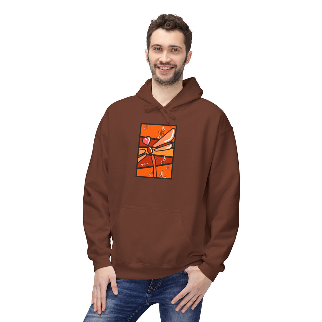 Abstract Heart Branch Hoodie — Autumn Floral Graphic Pullover
