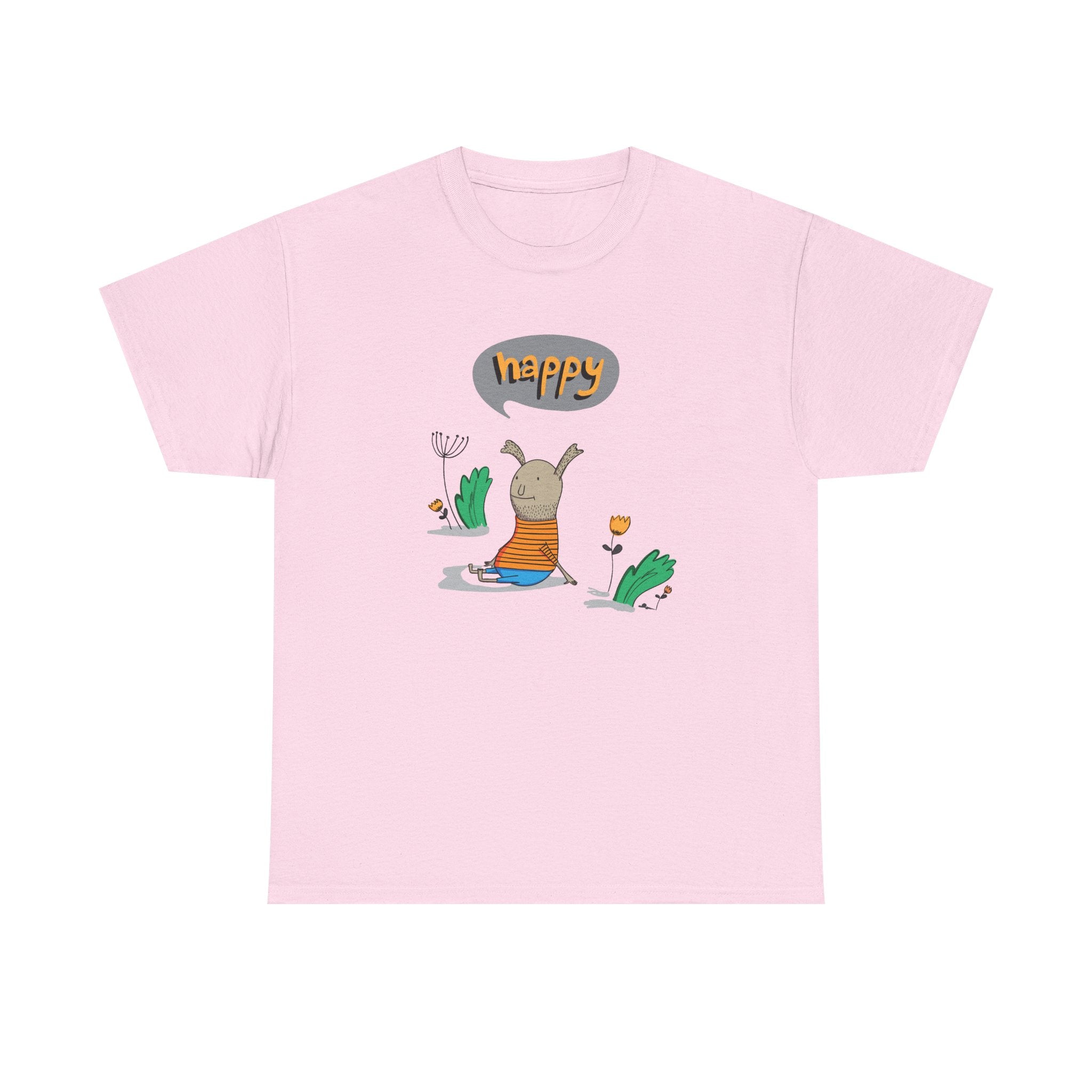 Happy Slug Graphic Tee — Cute Nature Cartoon T-Shirt
