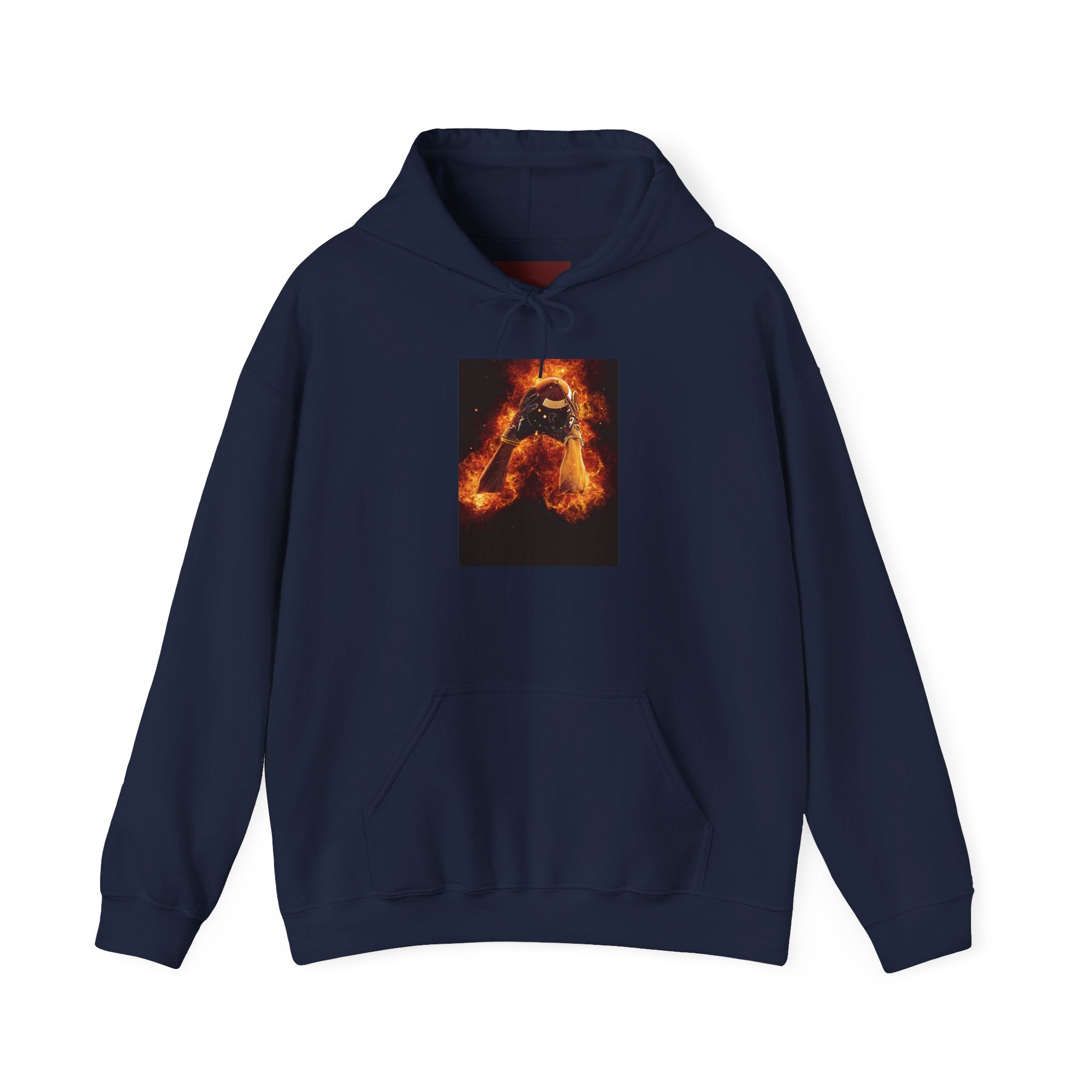 Flaming Football Hoodie — Fiery Football Pullover