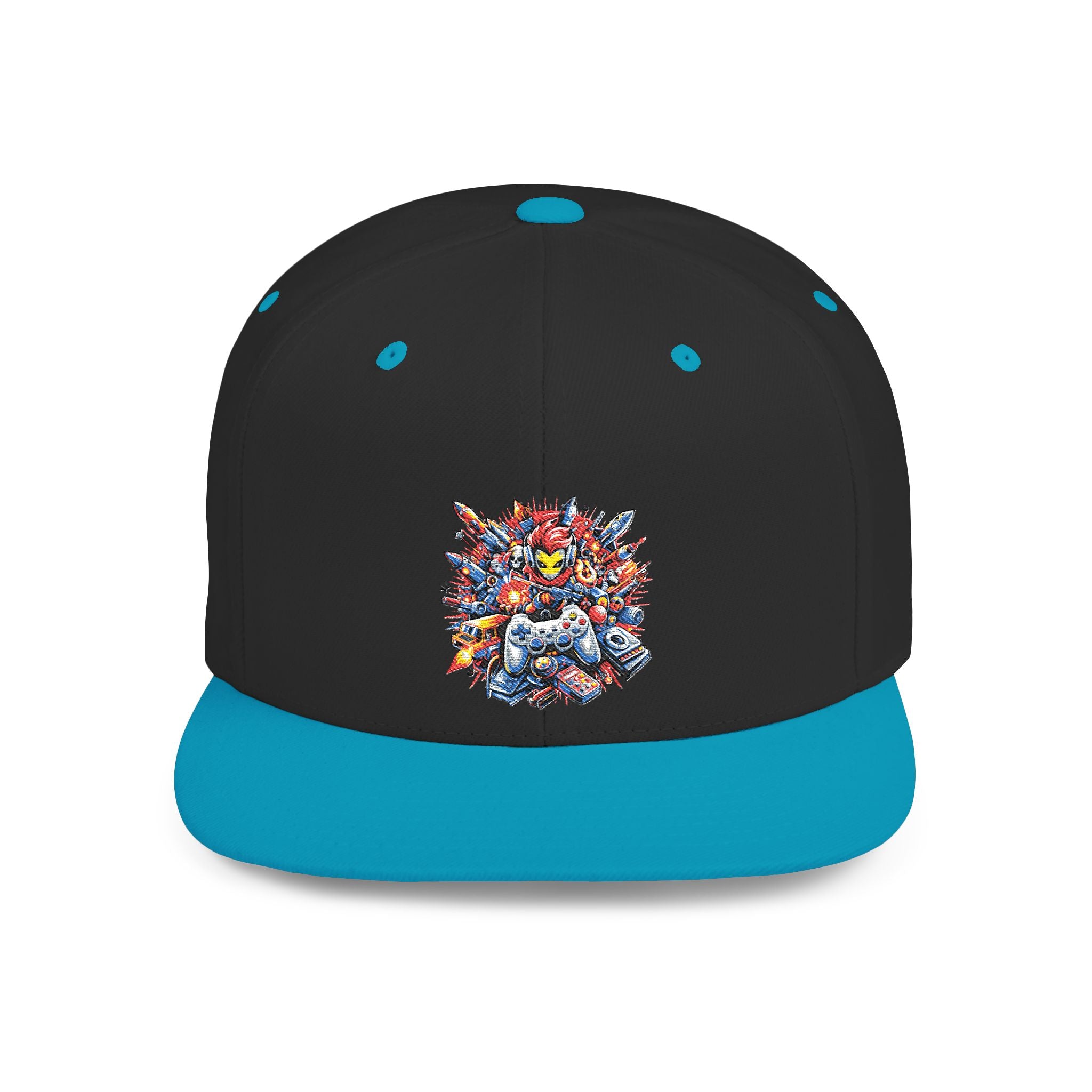 Snapback Hat — Colorful Abstract Burst Design