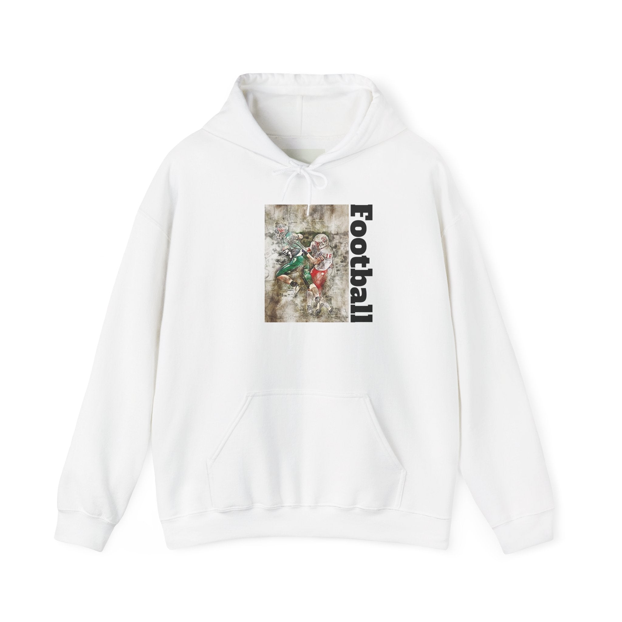 Football Vintage Player Hoodie — Retro Grunge Football Design