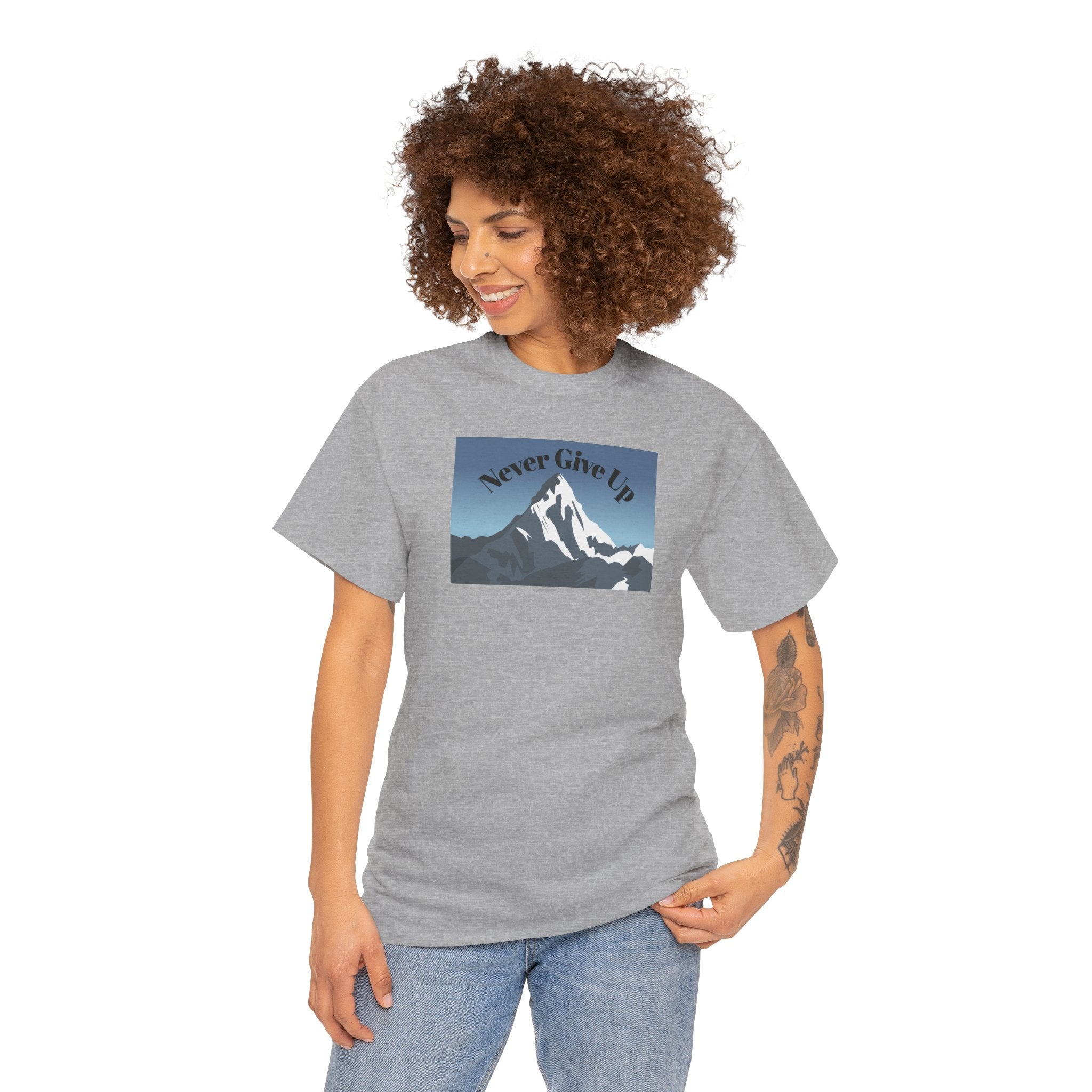 Never Give Up Mountain T-Shirt