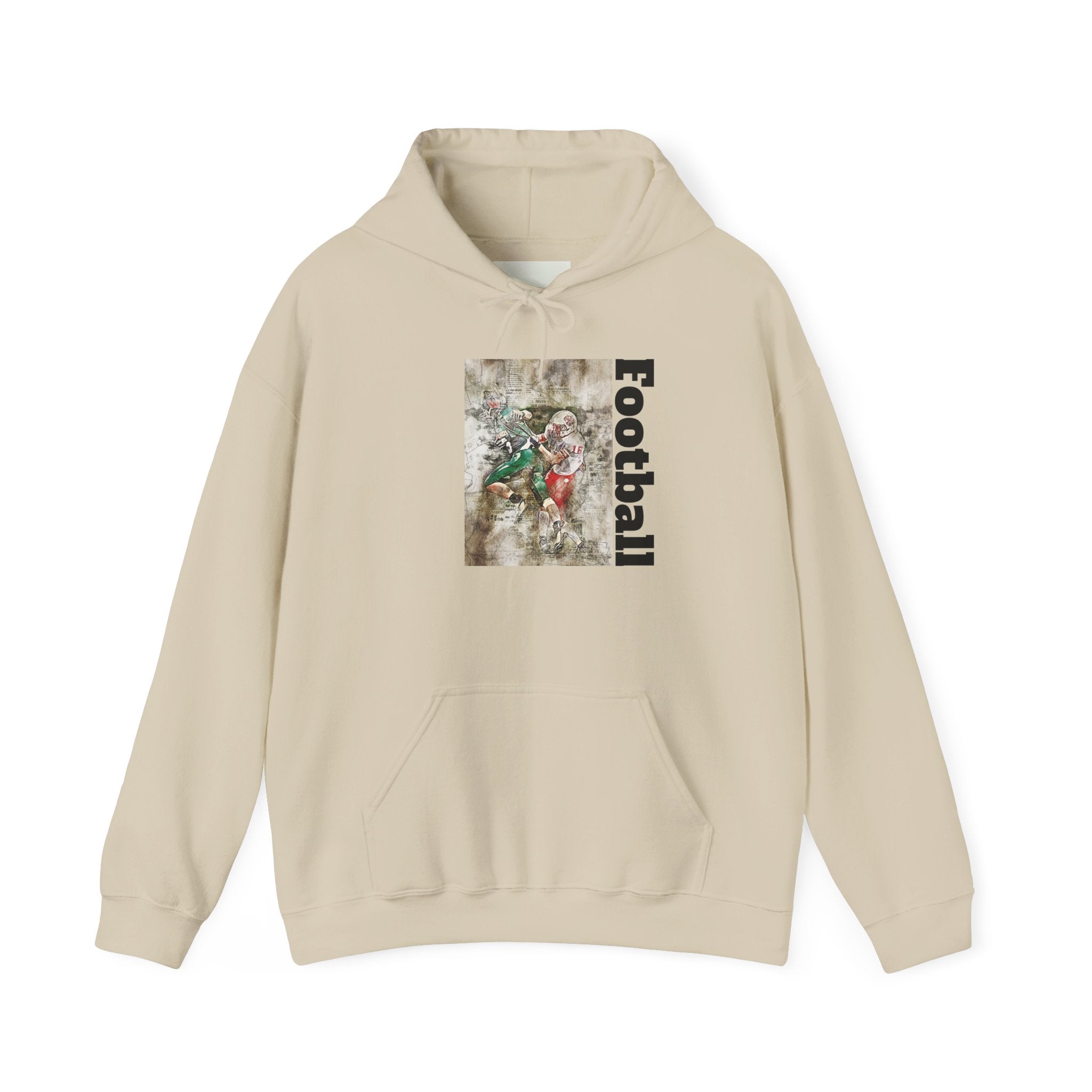 Football Vintage Player Hoodie — Retro Grunge Football Design