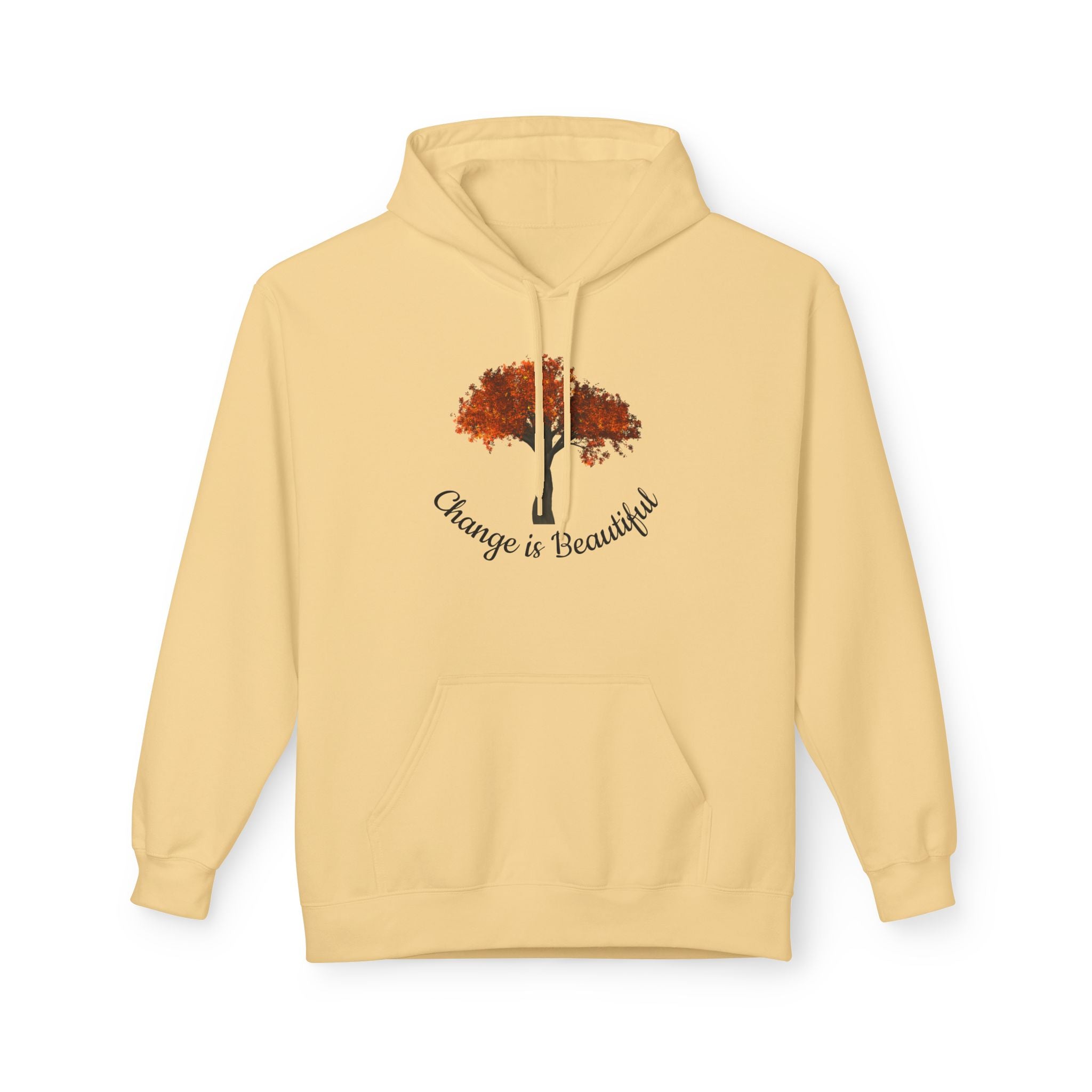 Change Is Beautiful Hoodie — Autumn Tree Inspirational Pullover