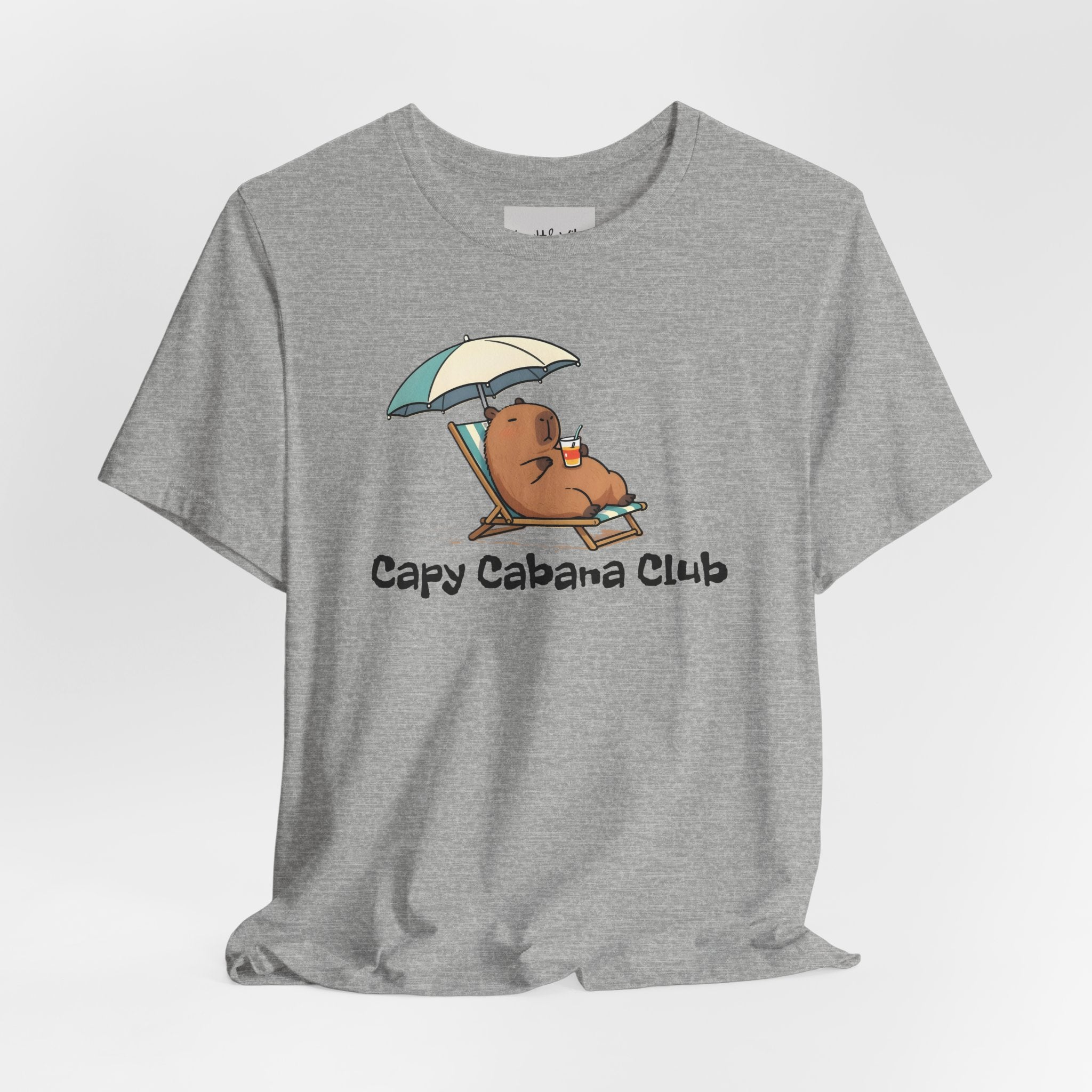 Capy Cabana Club T-Shirt — Cute Capybara Beach Tee
