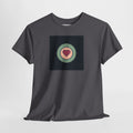 Retro Target Heart T‑Shirt — Minimalist Love Graphic Tee