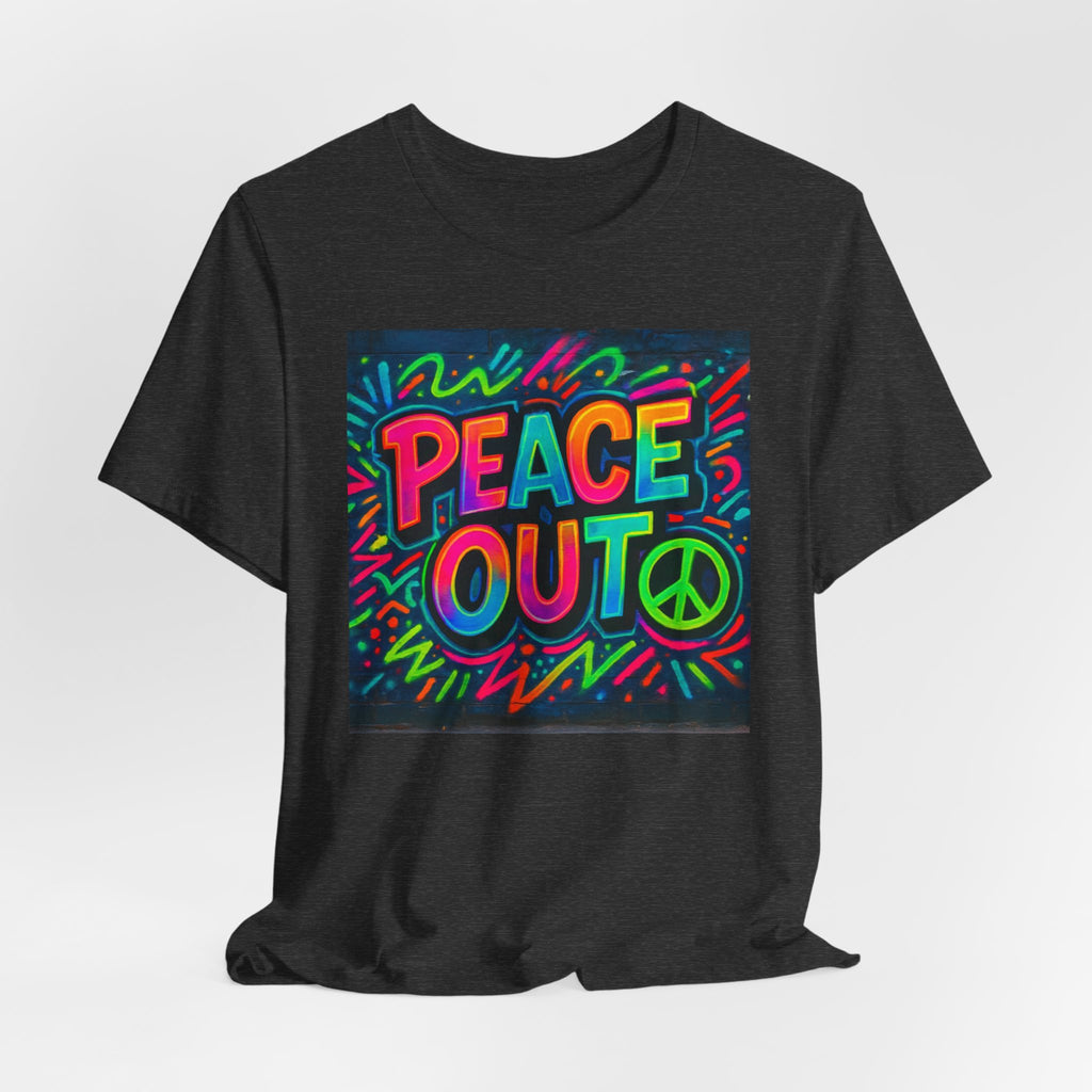 Peace Out Neon Graphic Tee