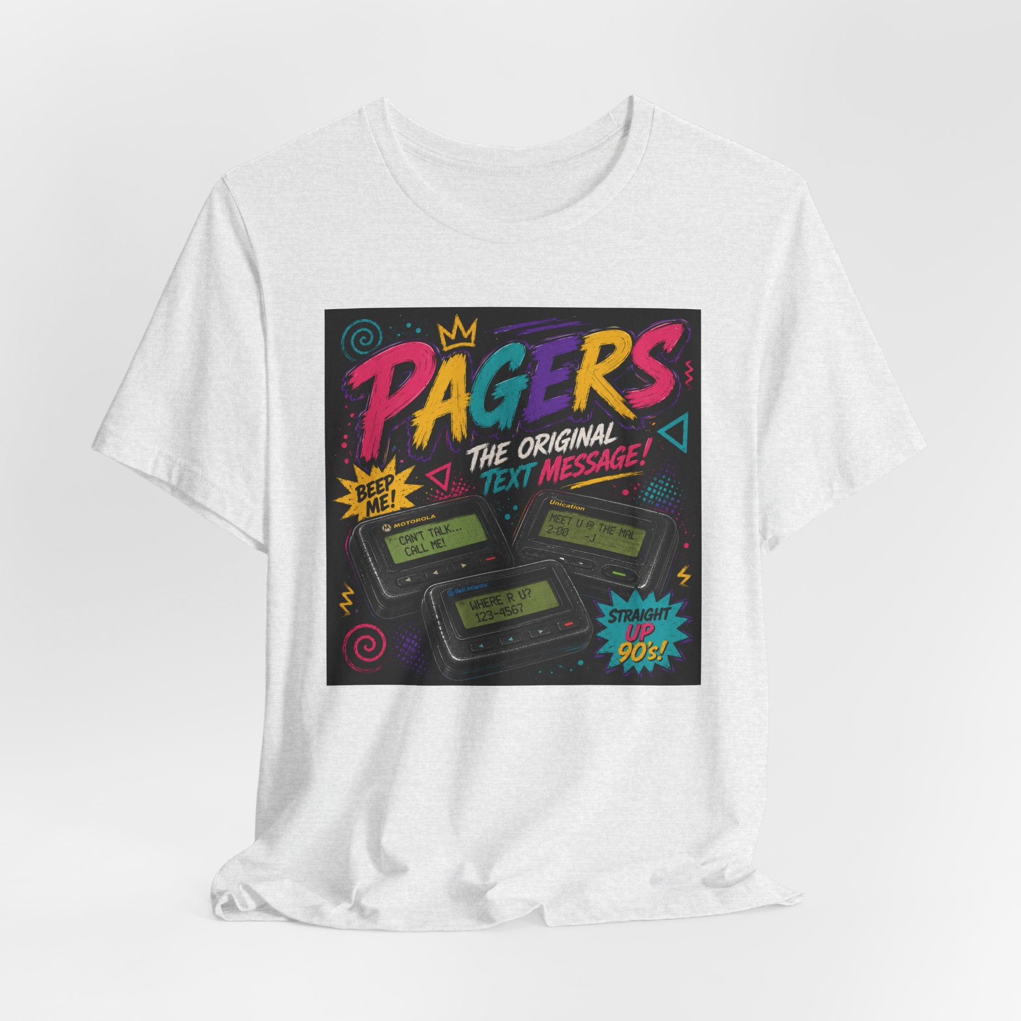 Pager Retro Tee — "Pagers: The Original Text Message" 90s Nostalgia T-Shirt