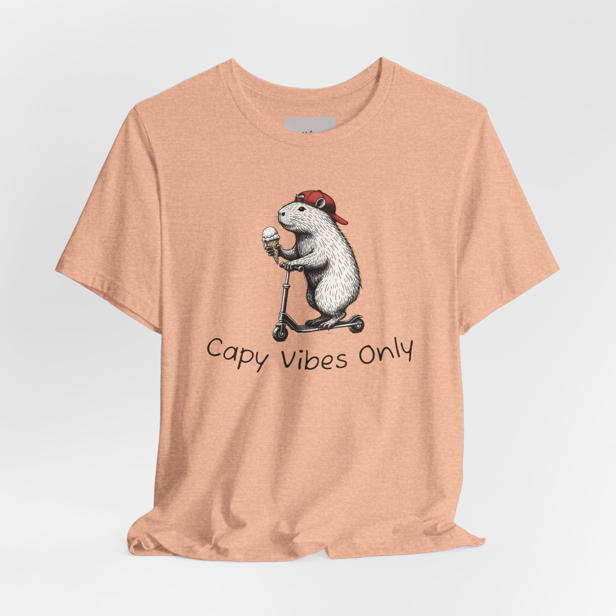 Capy Vibes Only T-Shirt — Cute Capybara Scooter Graphic Tee