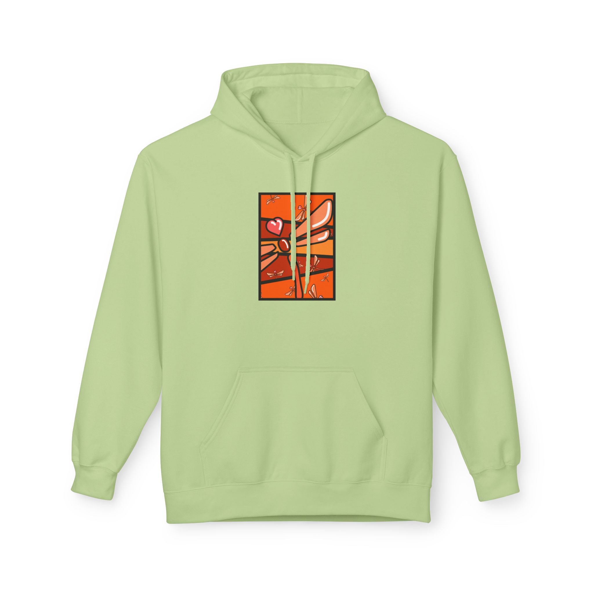 Abstract Heart Branch Hoodie — Autumn Floral Graphic Pullover