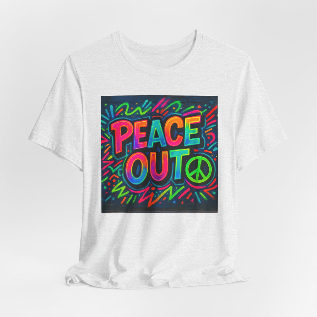 Peace Out Neon Graphic Tee