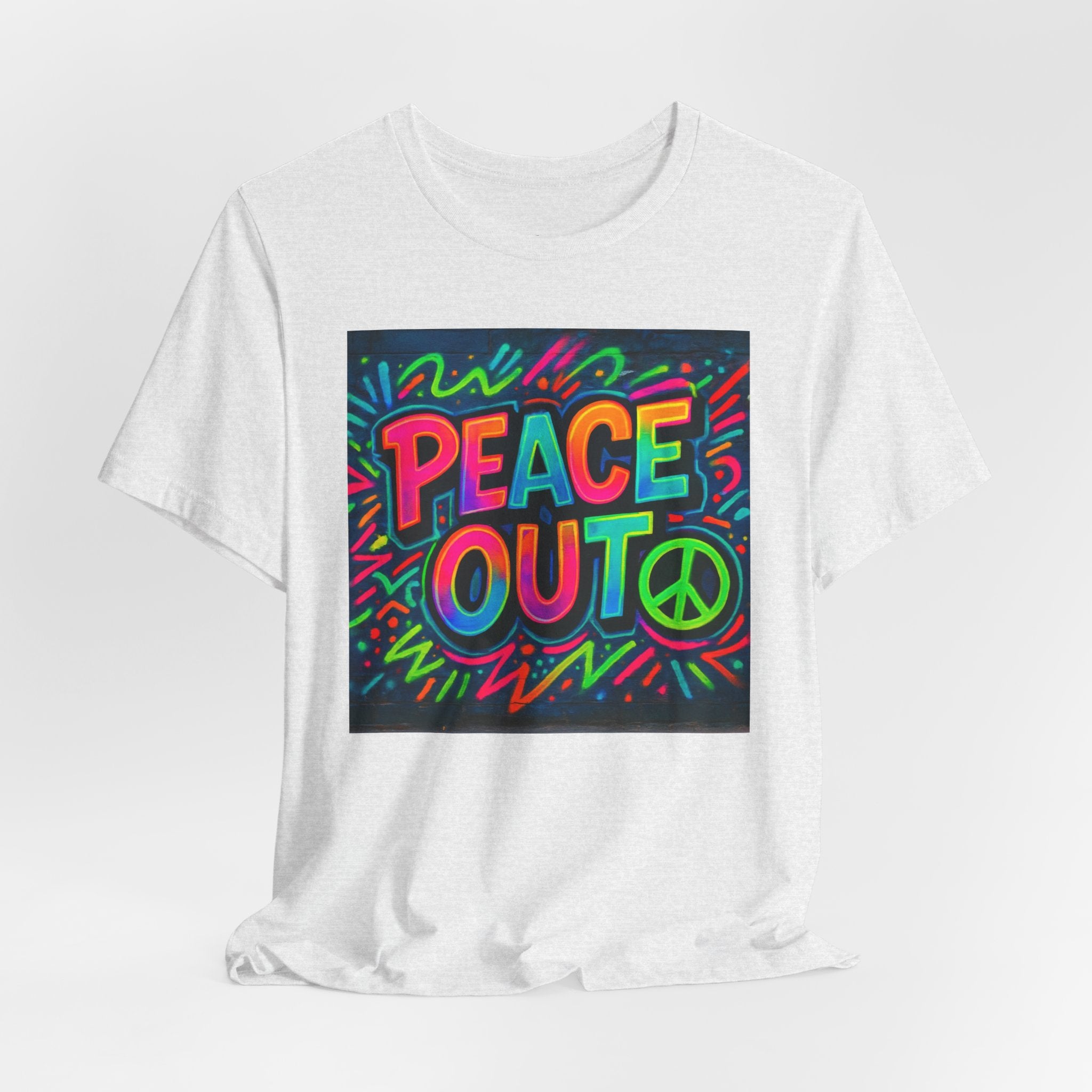 Peace Out Neon Graphic Tee