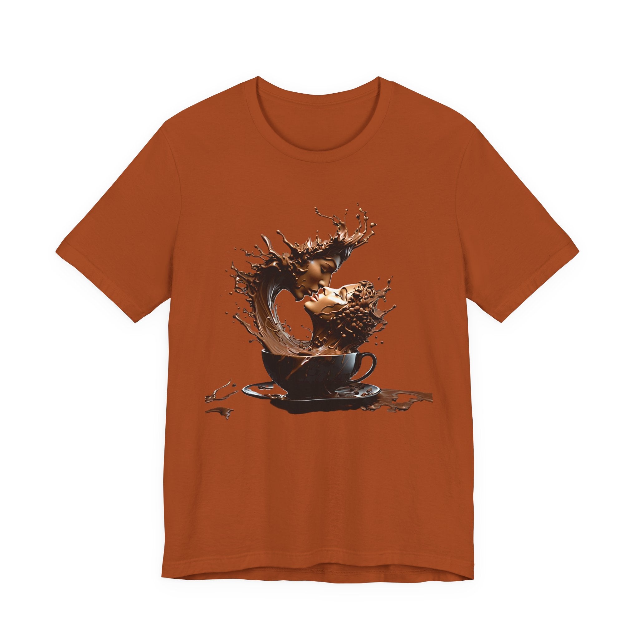 Coffee Splash Tee — Artistic Coffee Cup Wave Graphic T-Shirt