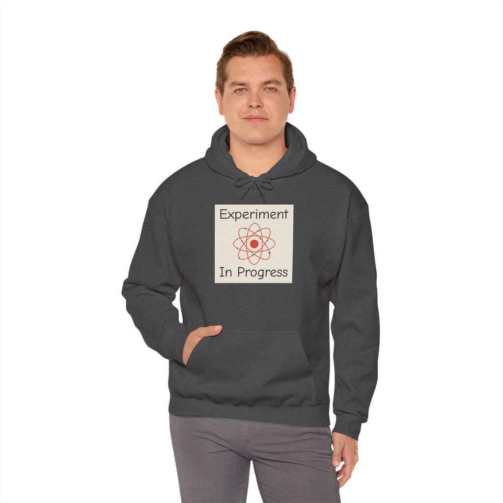 Experiment In Progress Hoodie — Science Atom Graphic Pullover
