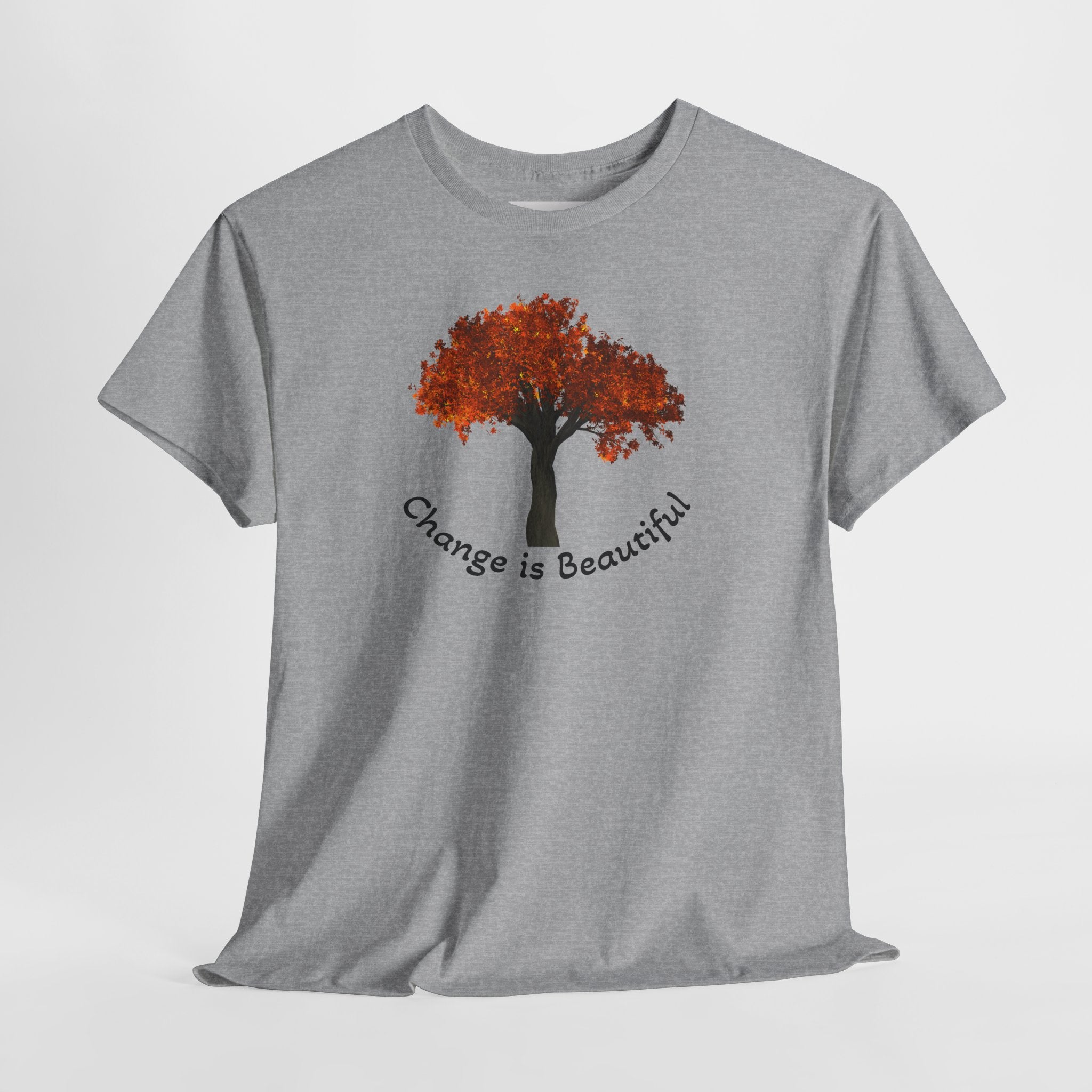 Change Is Beautiful Tee — Autumn Tree Inspirational T‑Shirt