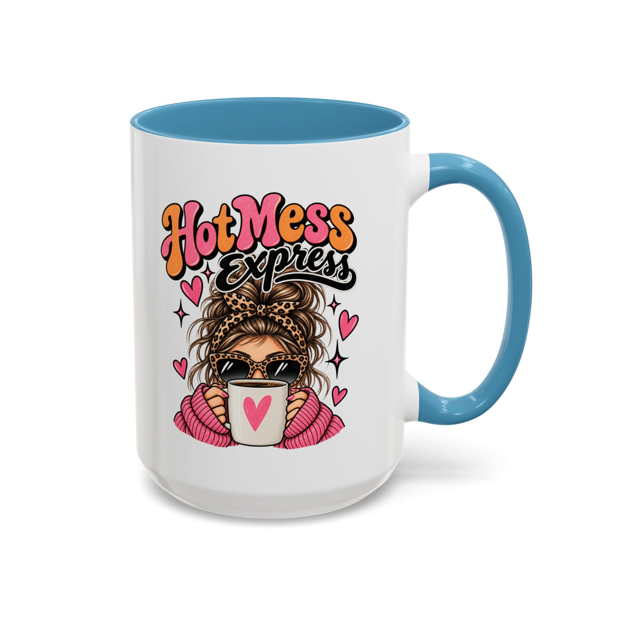 Hot Mess Express Coffee Mug — Funny Retro Girl Coffee Cup (11/15oz)