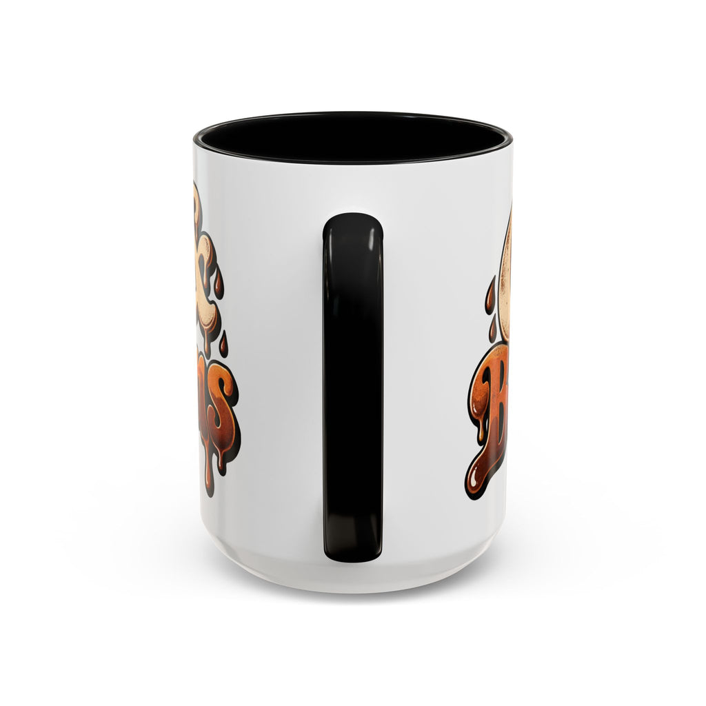 Coffee Mug — "Caffeine & Bad Decisions" Drippy Retro Accent Mug (11/15oz)