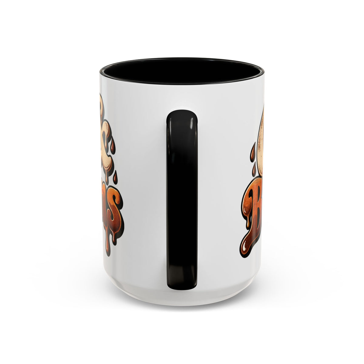 Coffee Mug — "Caffeine & Bad Decisions" Drippy Retro Accent Mug (11/15oz)