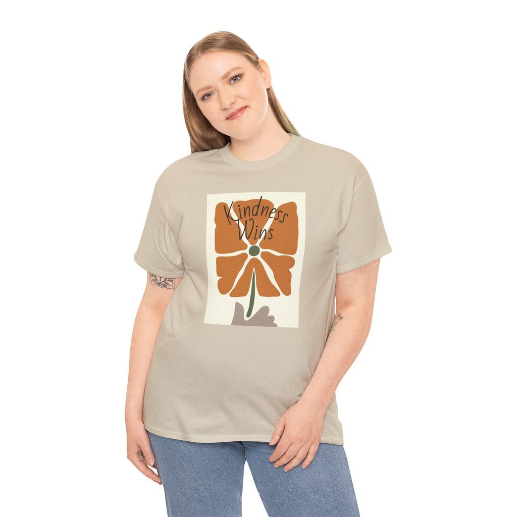 Kindness Wins T‑Shirt — Retro Floral Graphic Tee