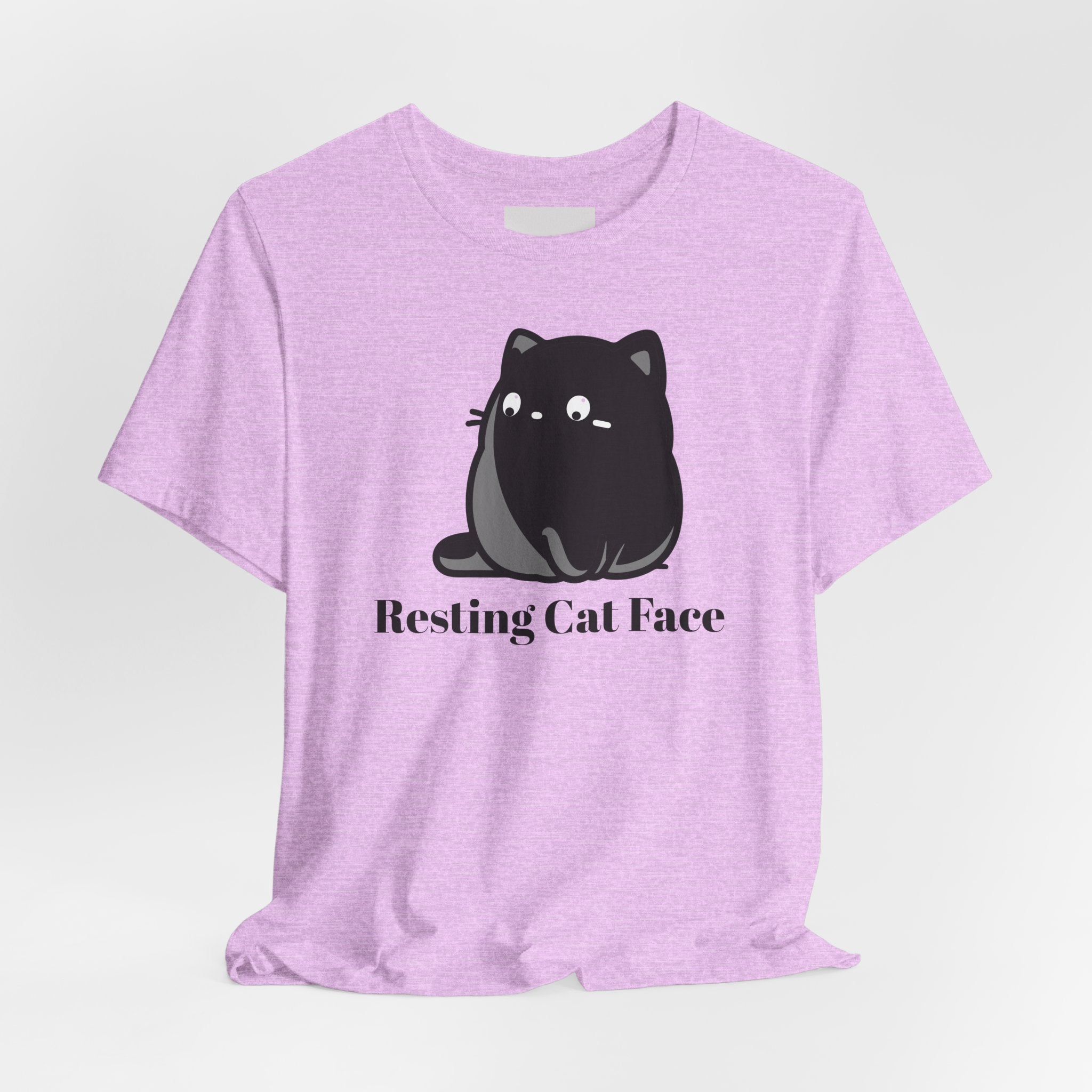 Resting Cat Face Tee – Cute Black Cat Graphic T-Shirt