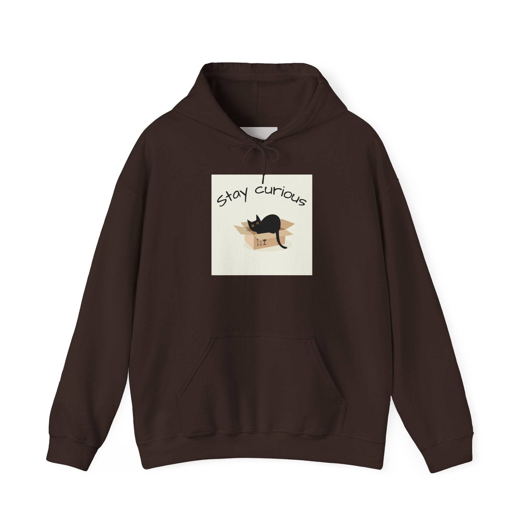 Stay Curious Cat Hoodie — Cute Cat Illustration Sweatshirt