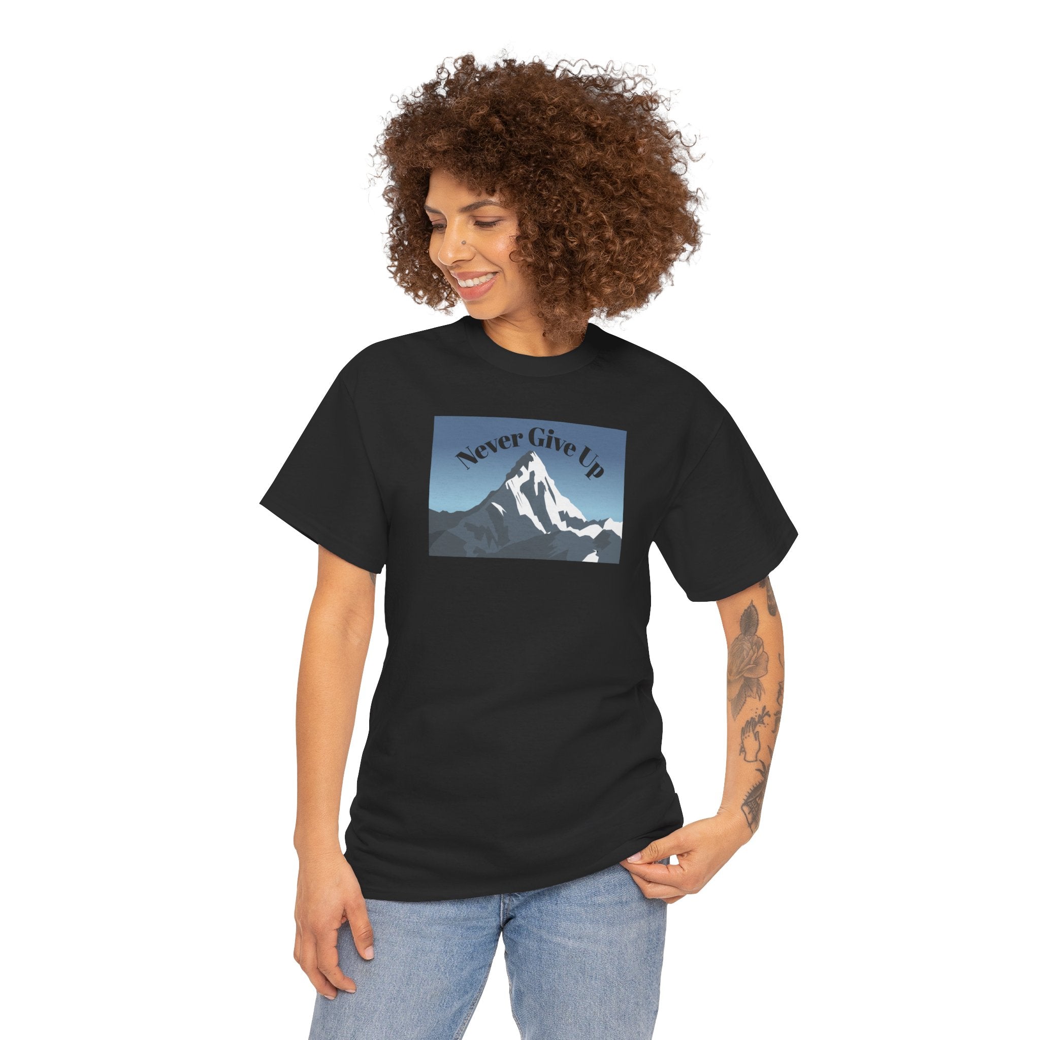 Never Give Up Mountain T-Shirt