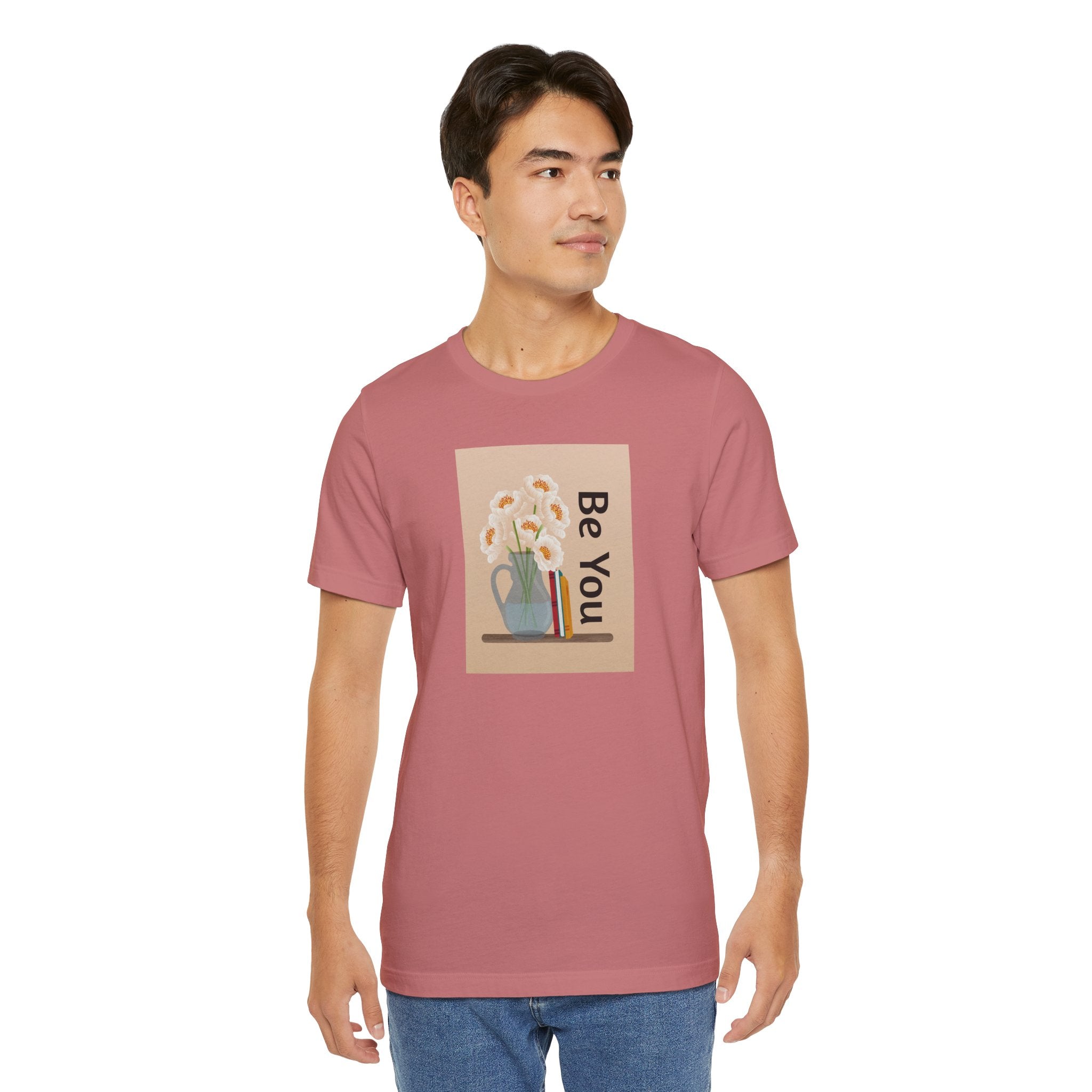 Be You Floral Tee — Inspirational Graphic T‑Shirt