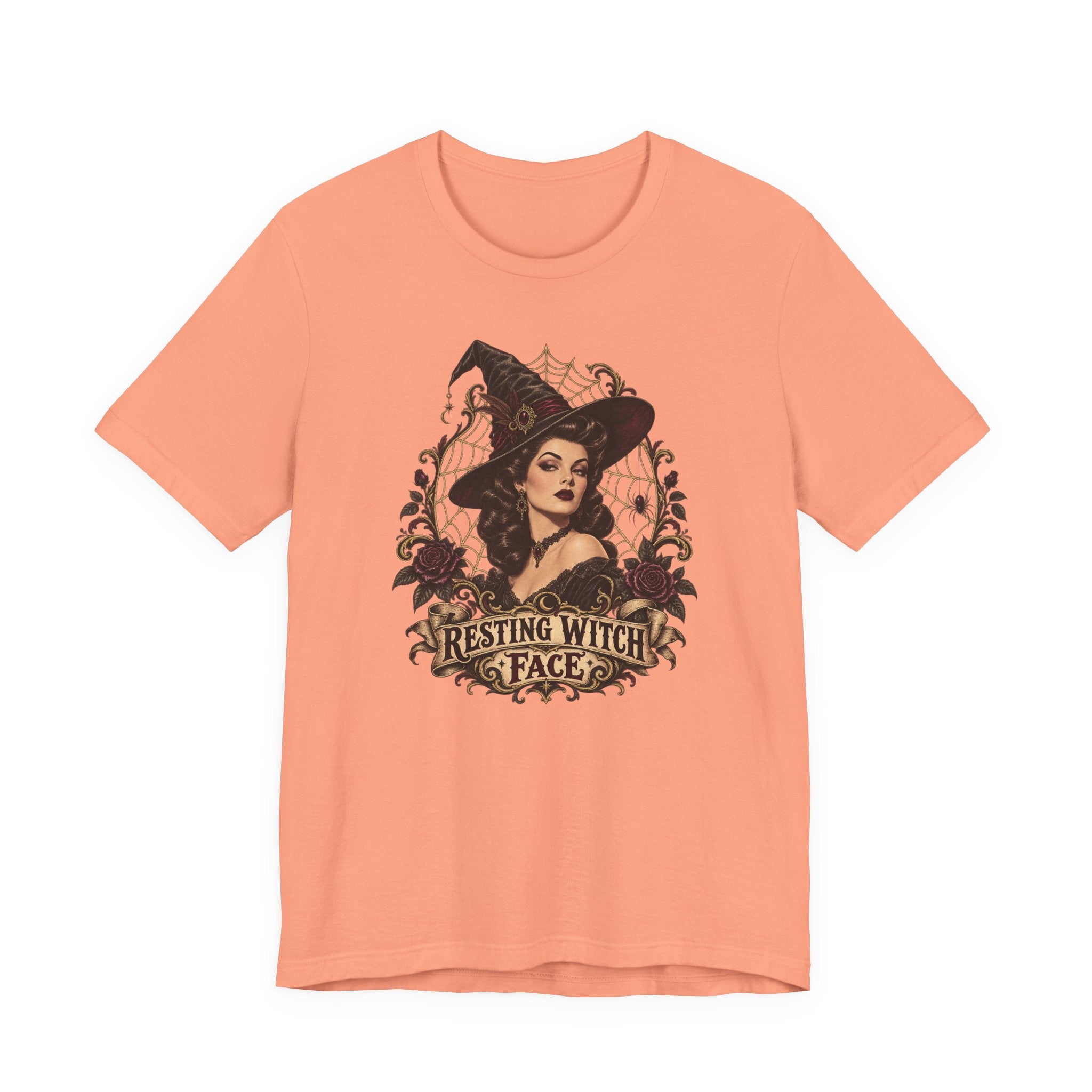 Resting Witch Face Tee — Vintage Gothic Witch Graphic T-Shirt