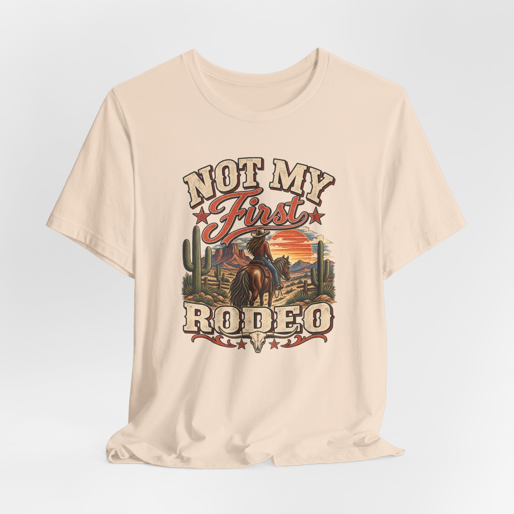 Not My First Rodeo T-Shirt — Western Cowboy Graphic Tee