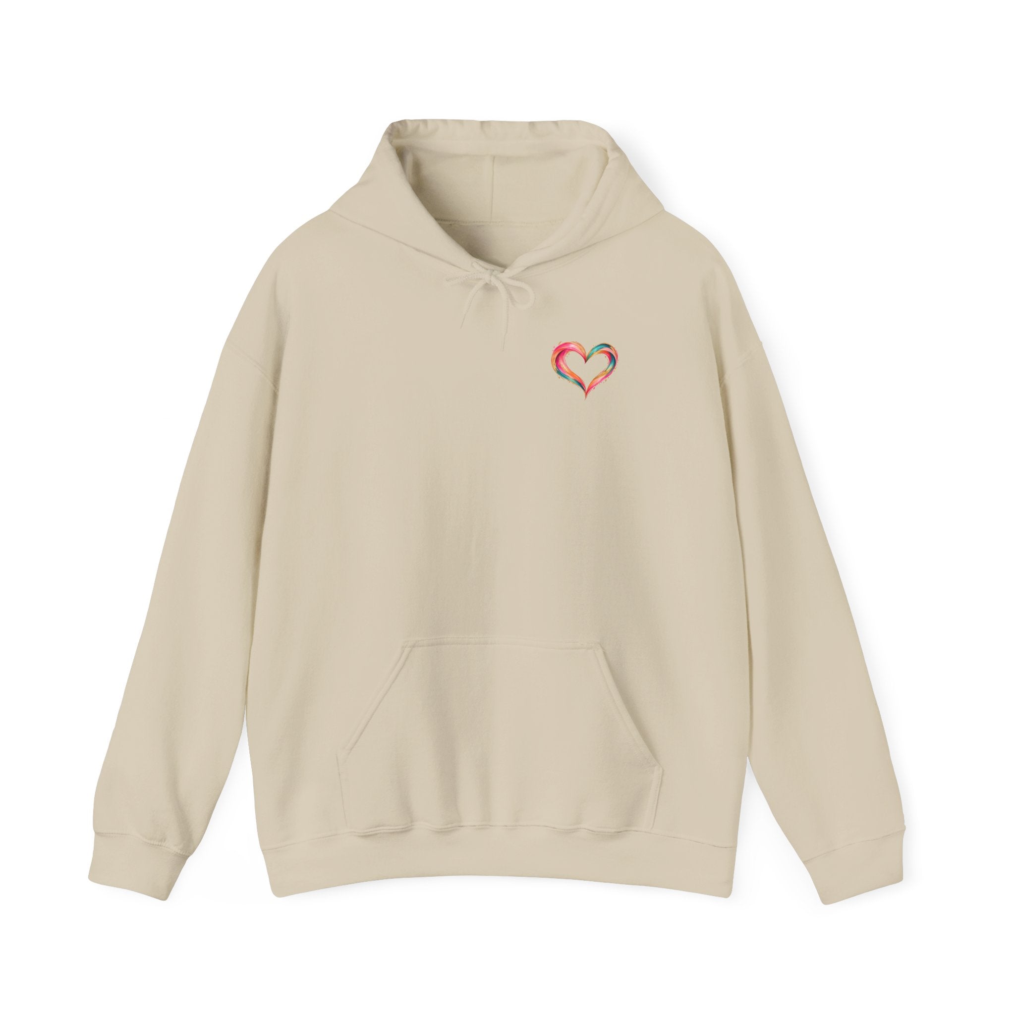 Be Unapologetically You Hoodie — Rainbow Heart Graphic Sweatshirt