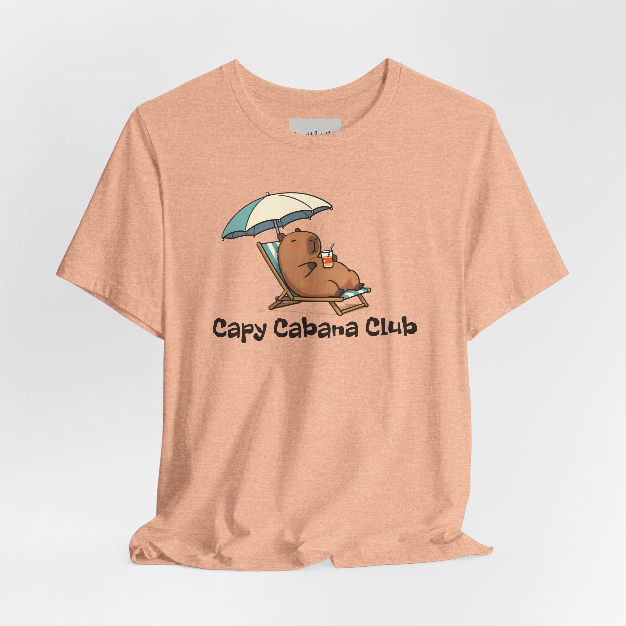 Capy Cabana Club T-Shirt — Cute Capybara Beach Tee
