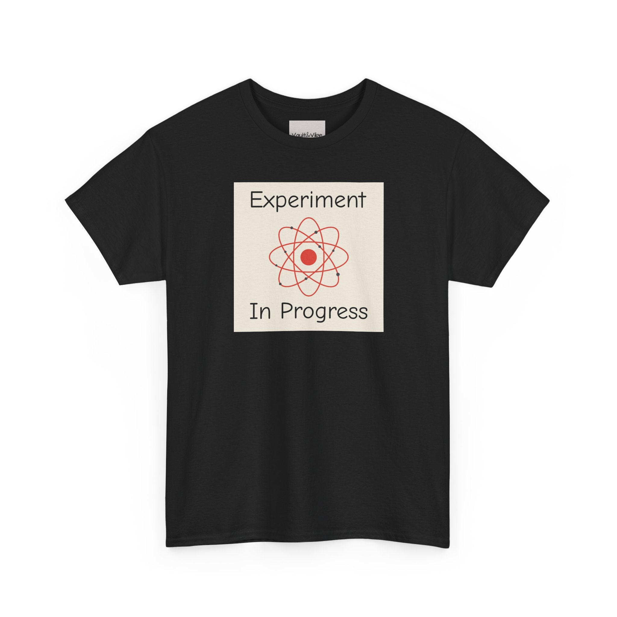 Science Graphic Tee - "Experiment In Progress" Retro Atom Design
