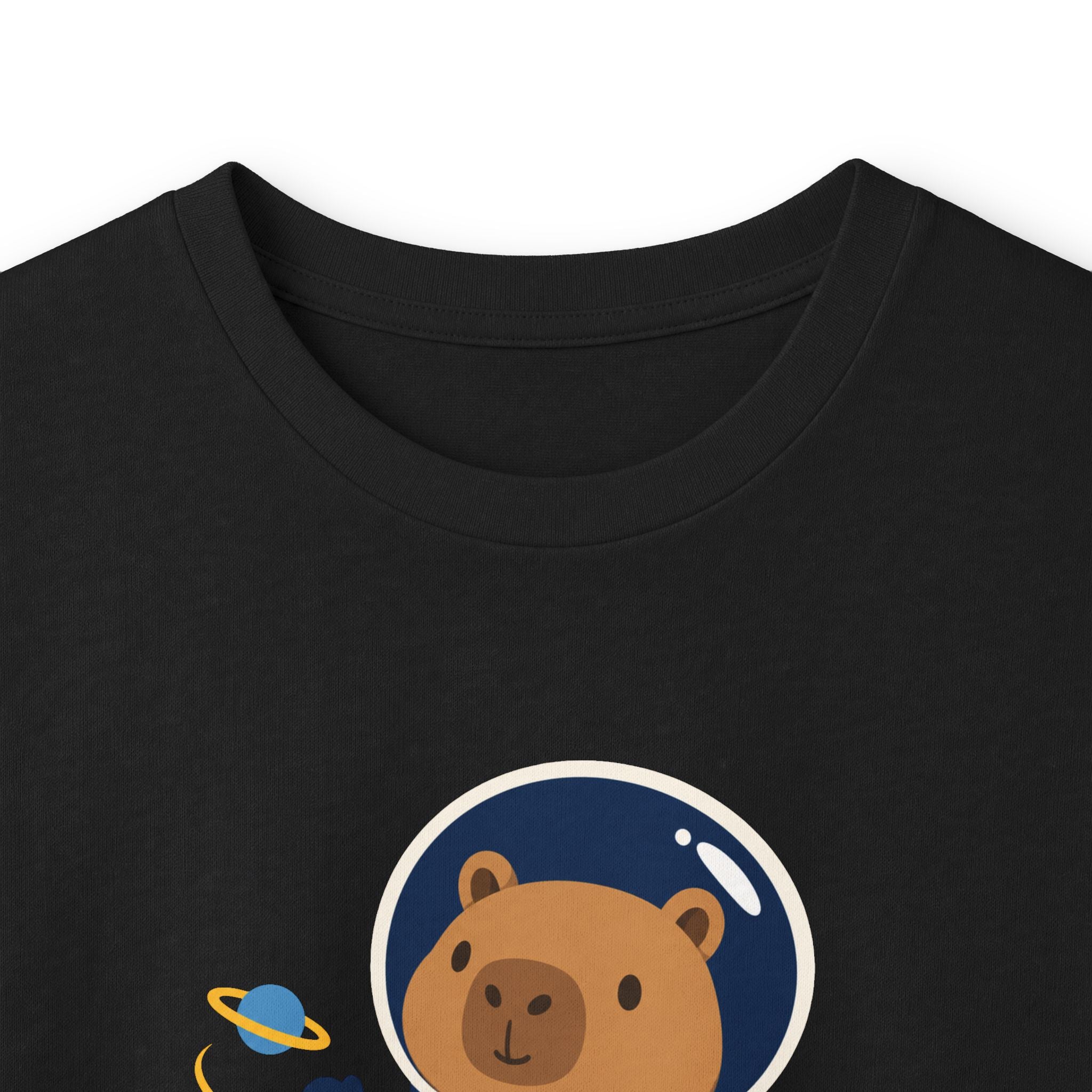 Astronaut Capybara Long Sleeve Tee — Cute Space Explorer Kids' Shirt