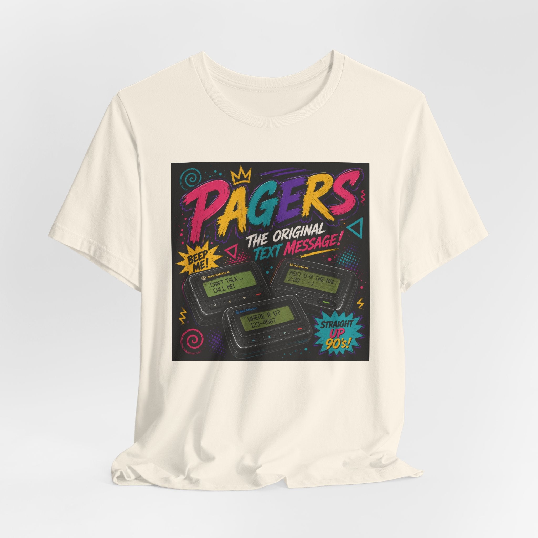 Pager Retro Tee — "Pagers: The Original Text Message" 90s Nostalgia T-Shirt