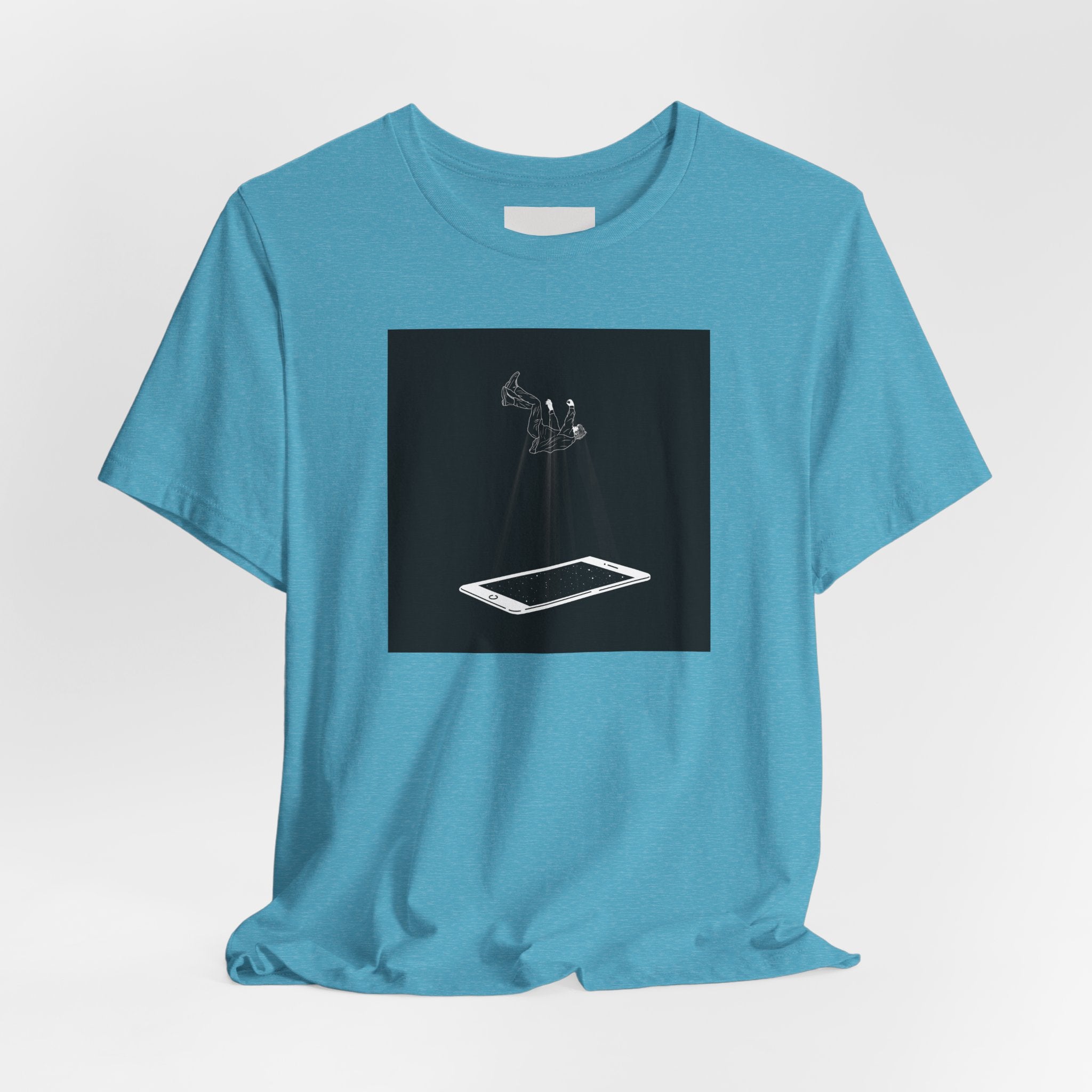 T-Shirt — Minimalist Phone Abduction Illustration Tee