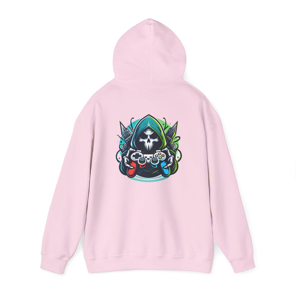 Gamer Grim Reaper Hoodie – Neon Controller Gaming Pullover